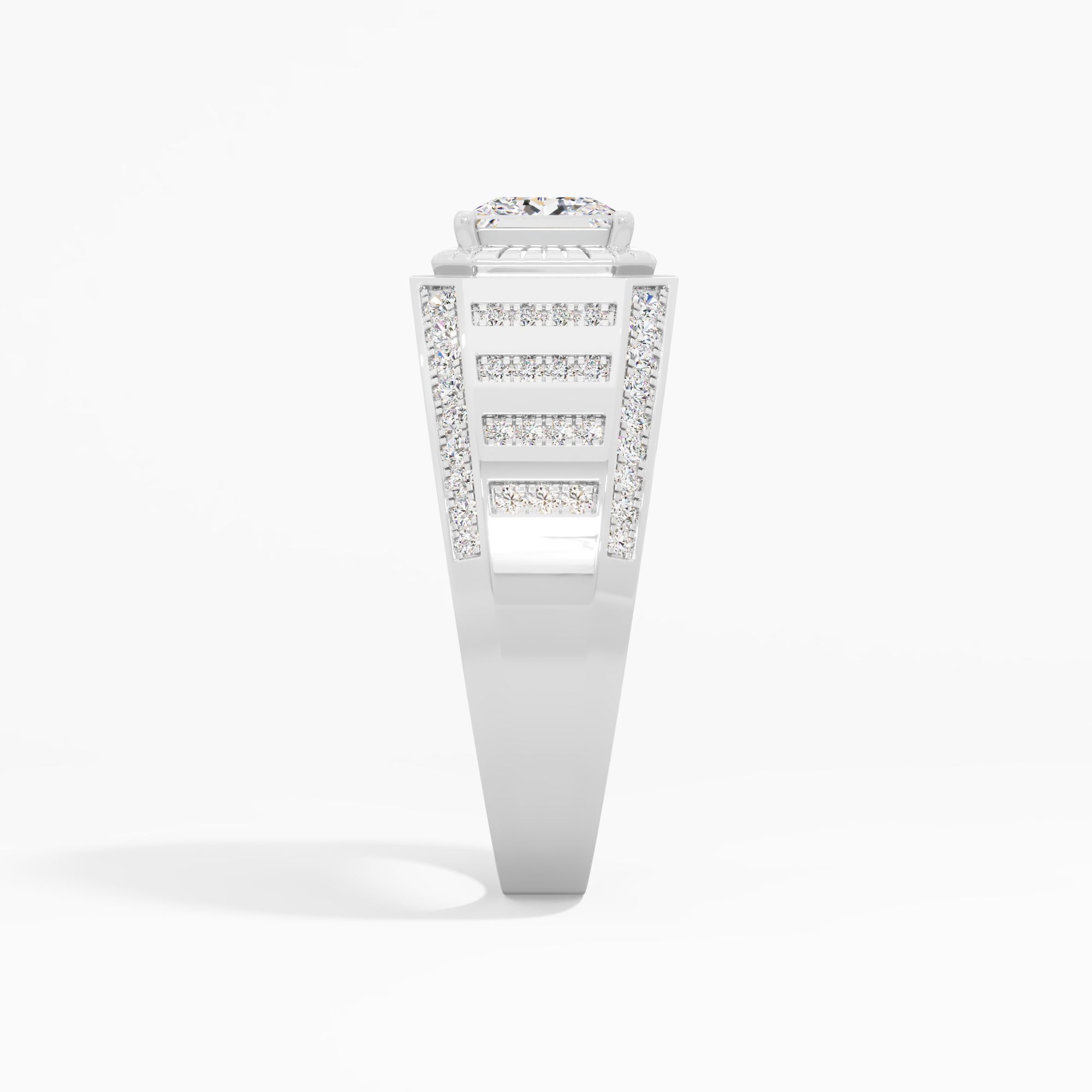 Powerframe Royale Diamond Ring in 18KT White Gold (Diamond Quality: FG-VVS VS)