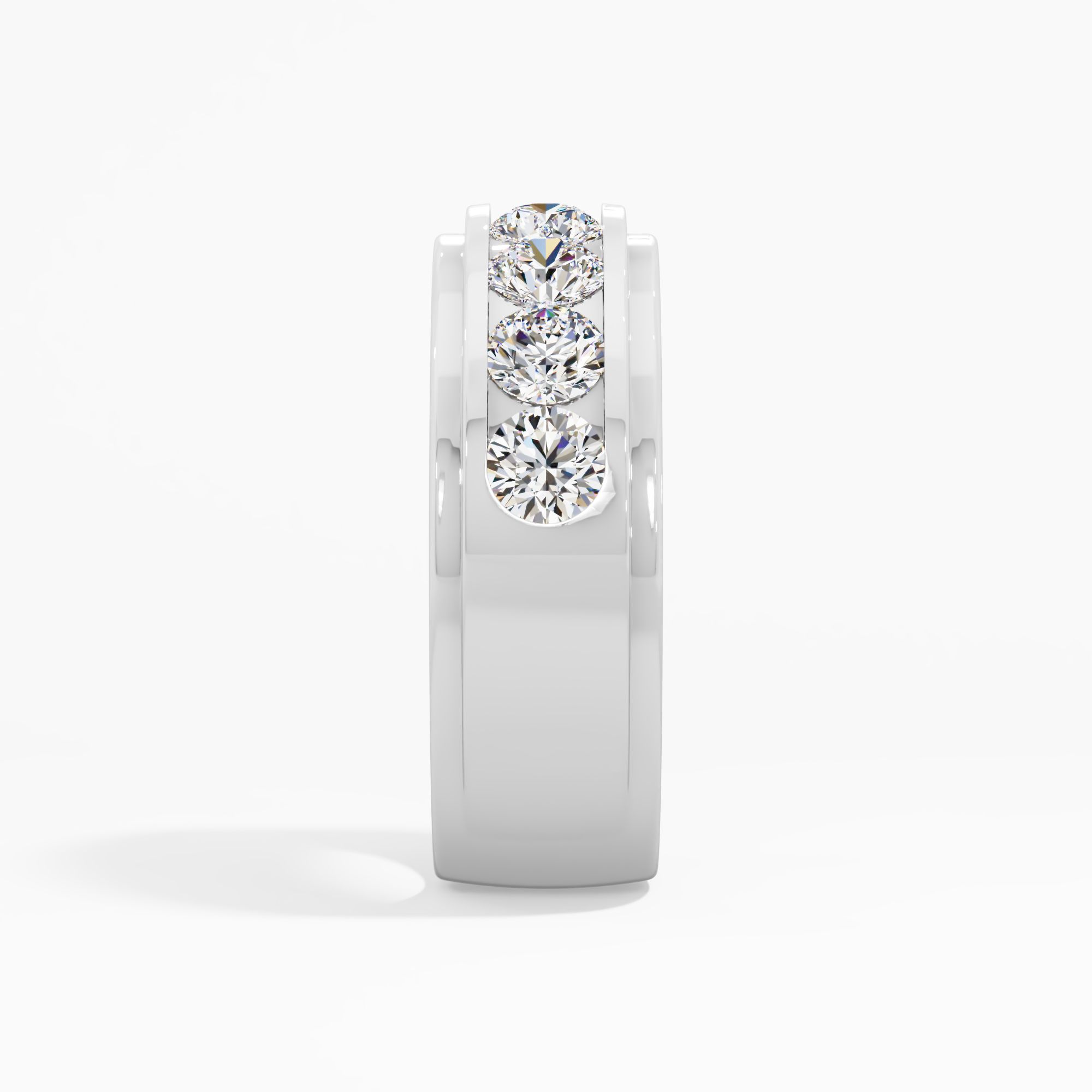 Orion Channel Eternity Band in 14KT White Gold (Diamond Quality: FG-VVS VS)