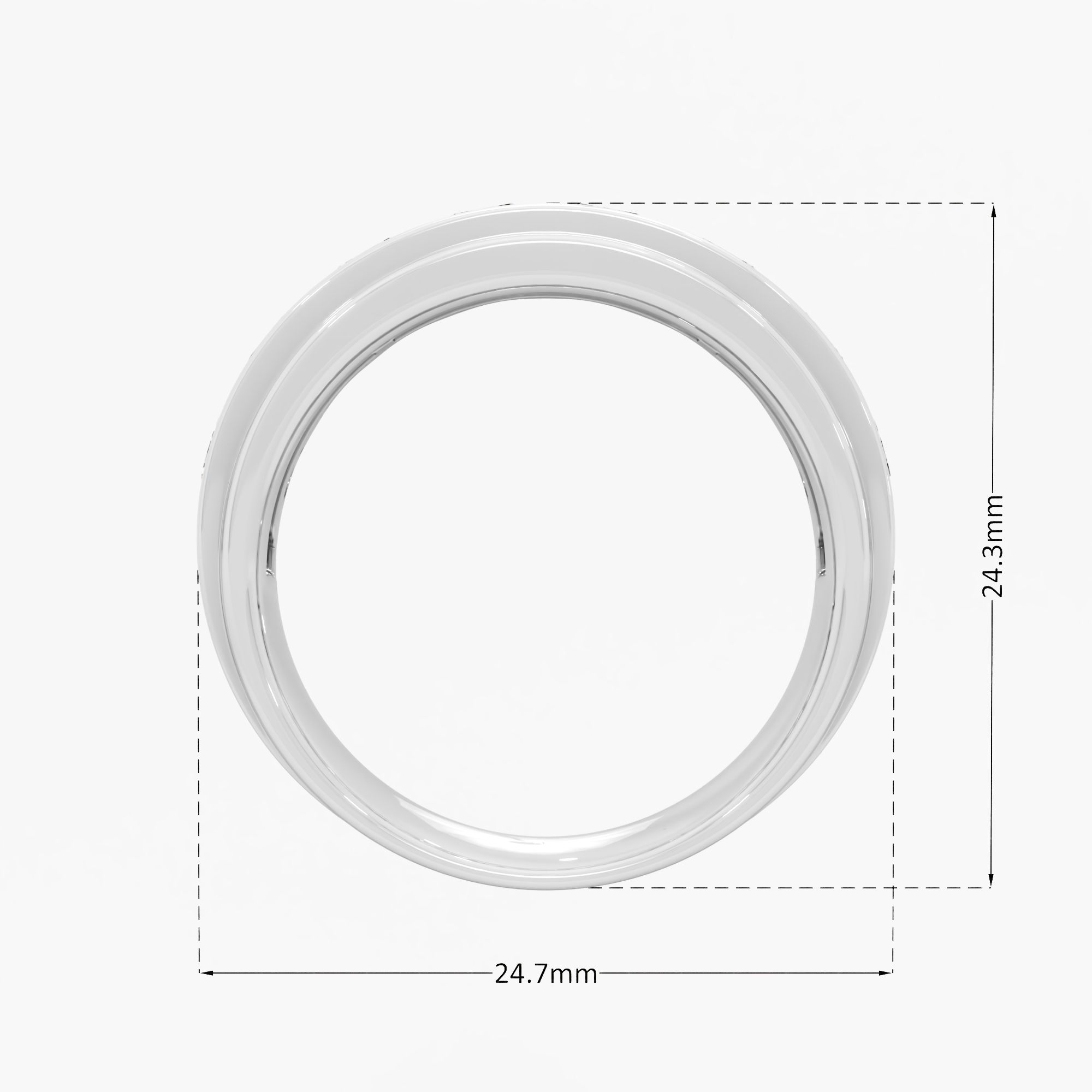 Orion Channel Eternity Band in 14KT White Gold (Diamond Quality: FG-VVS VS)