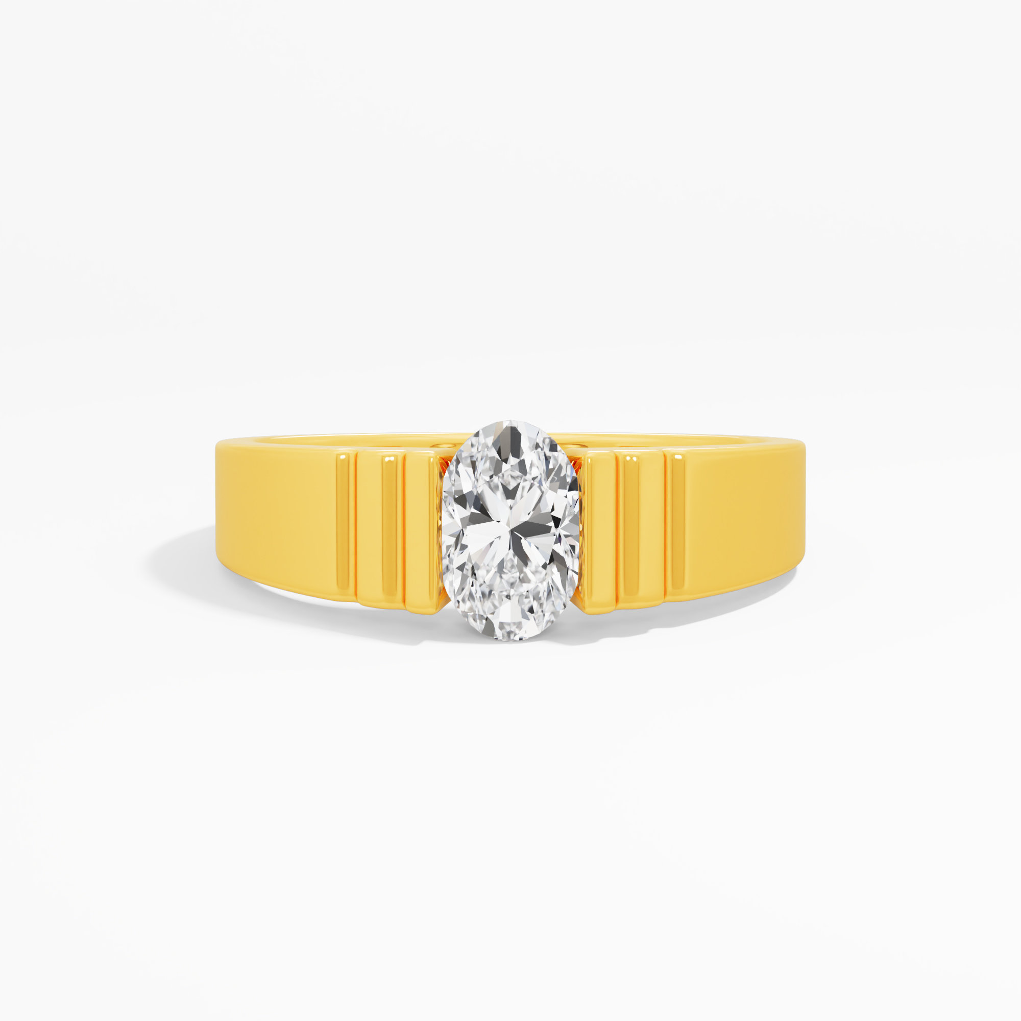 Dynamic Stride Men's Diamond Ring in 9KT Yellow Gold (Diamond Quality ...