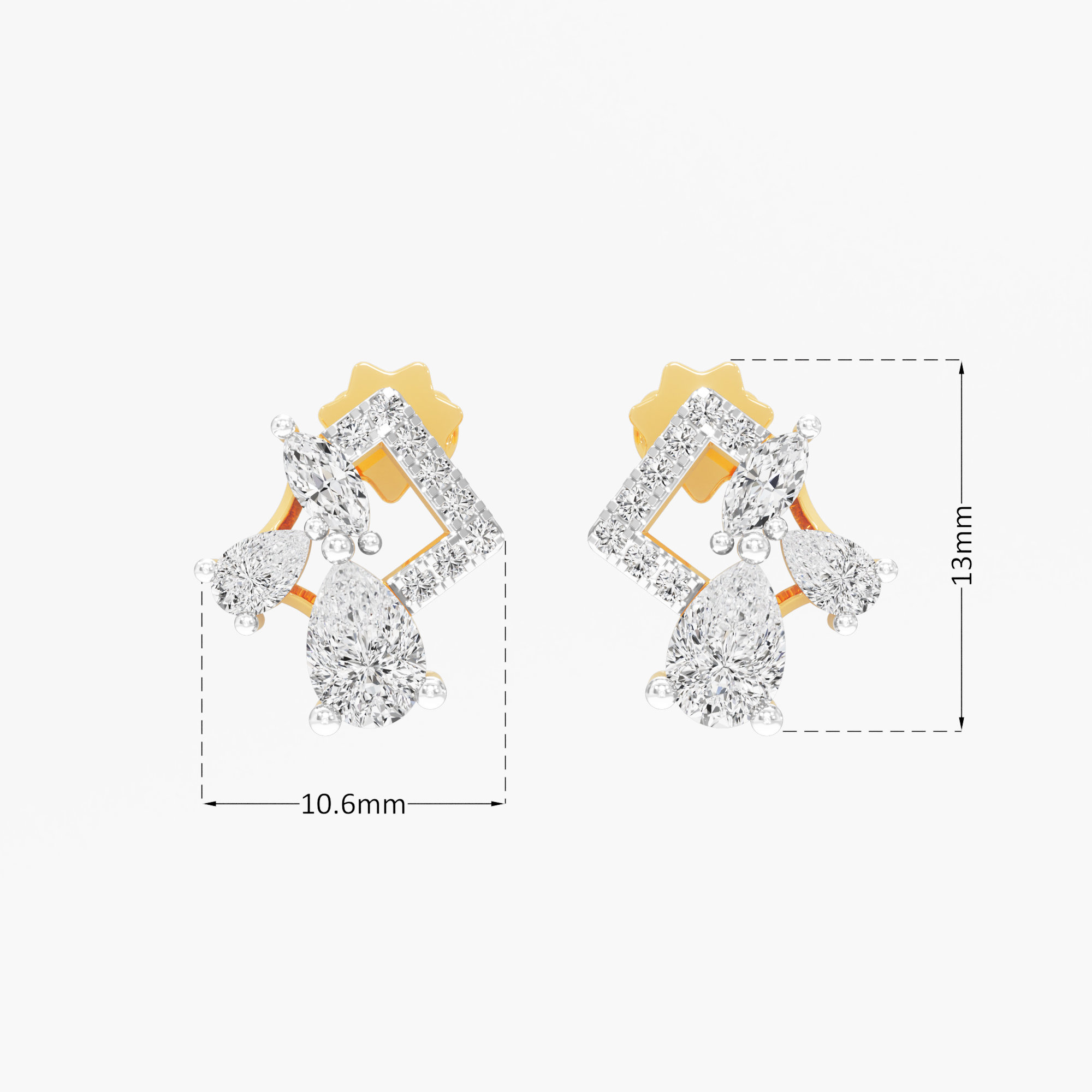Radiant Bloom Stud Earrings