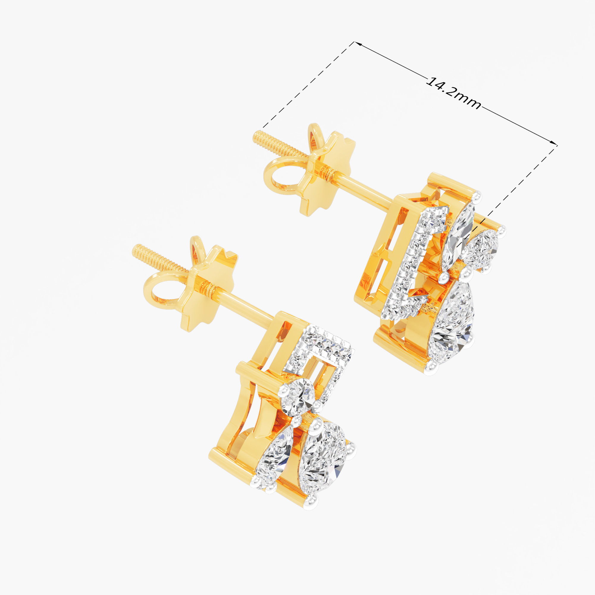 Radiant Bloom Stud Earrings
