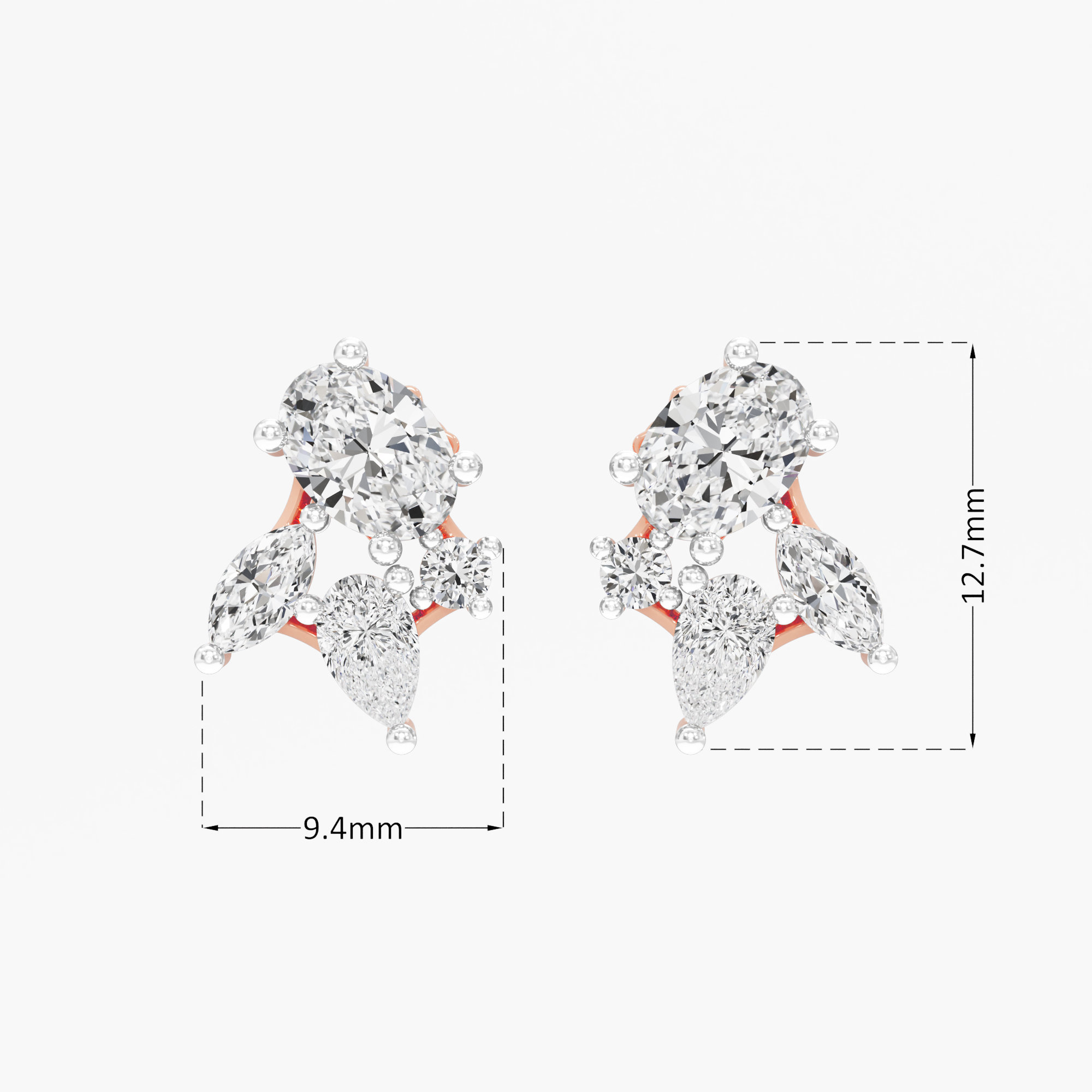 Celestial Polar Stud Earrings