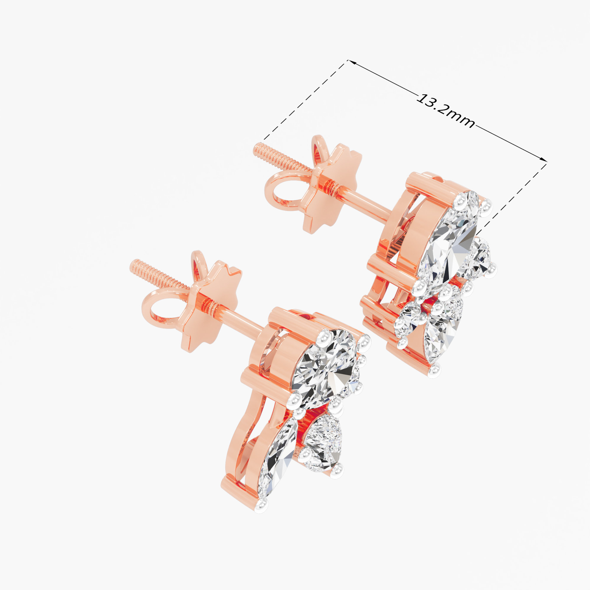 Celestial Polar Stud Earrings