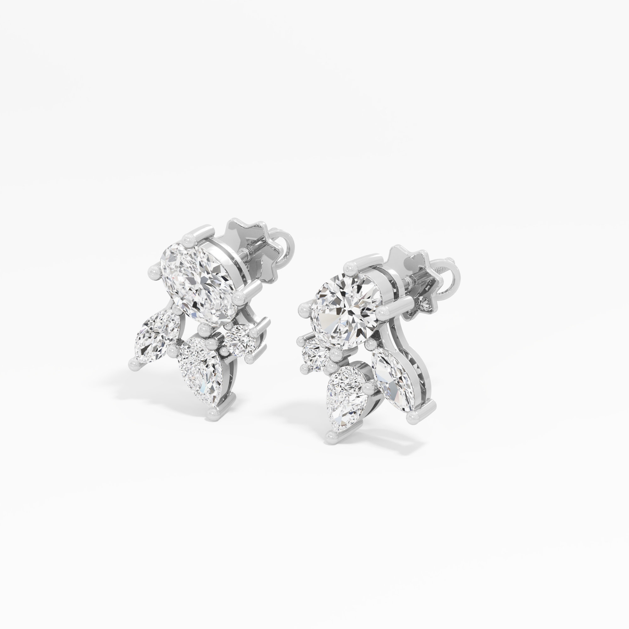 Celestial Polar Stud Earrings