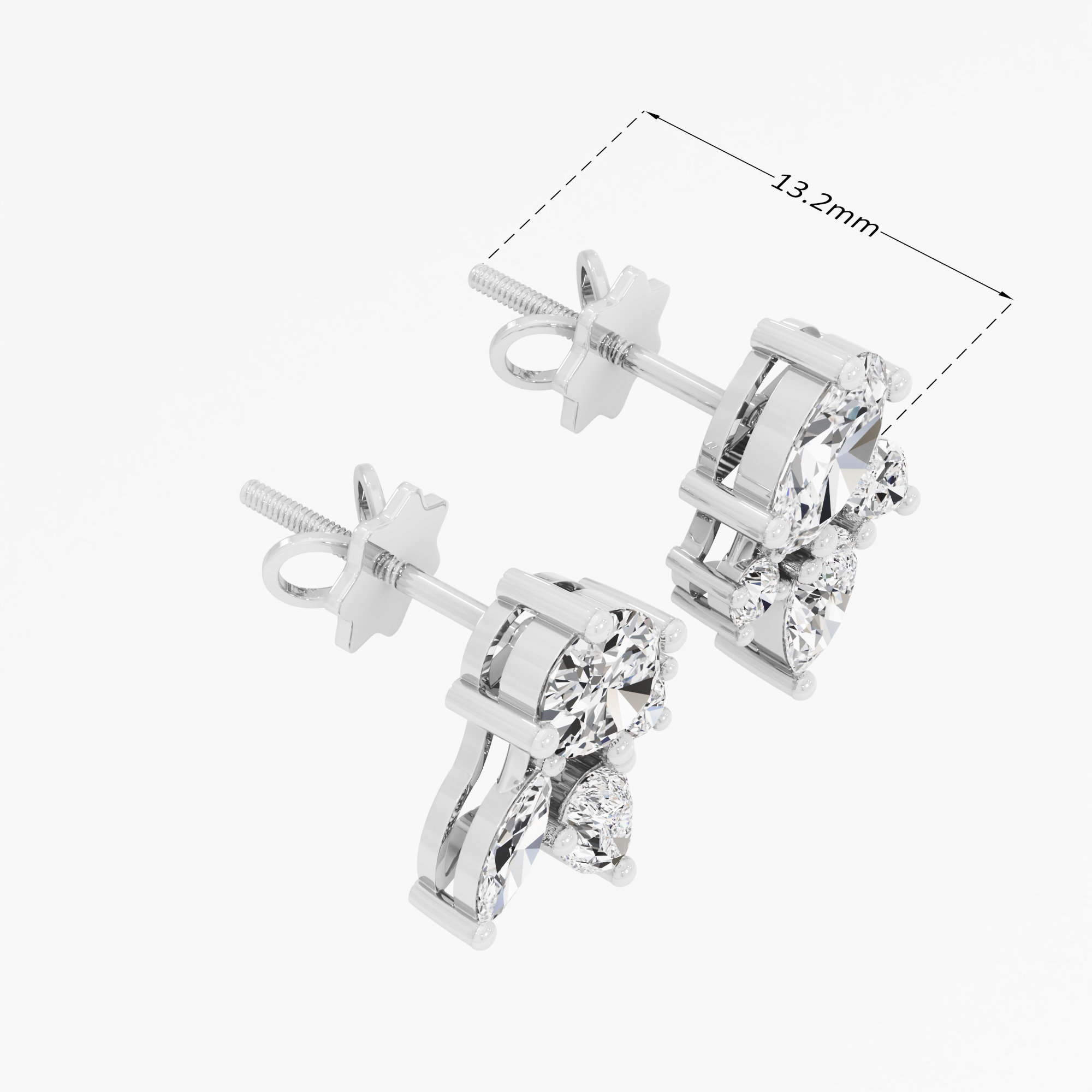 Celestial Polar Stud Earrings