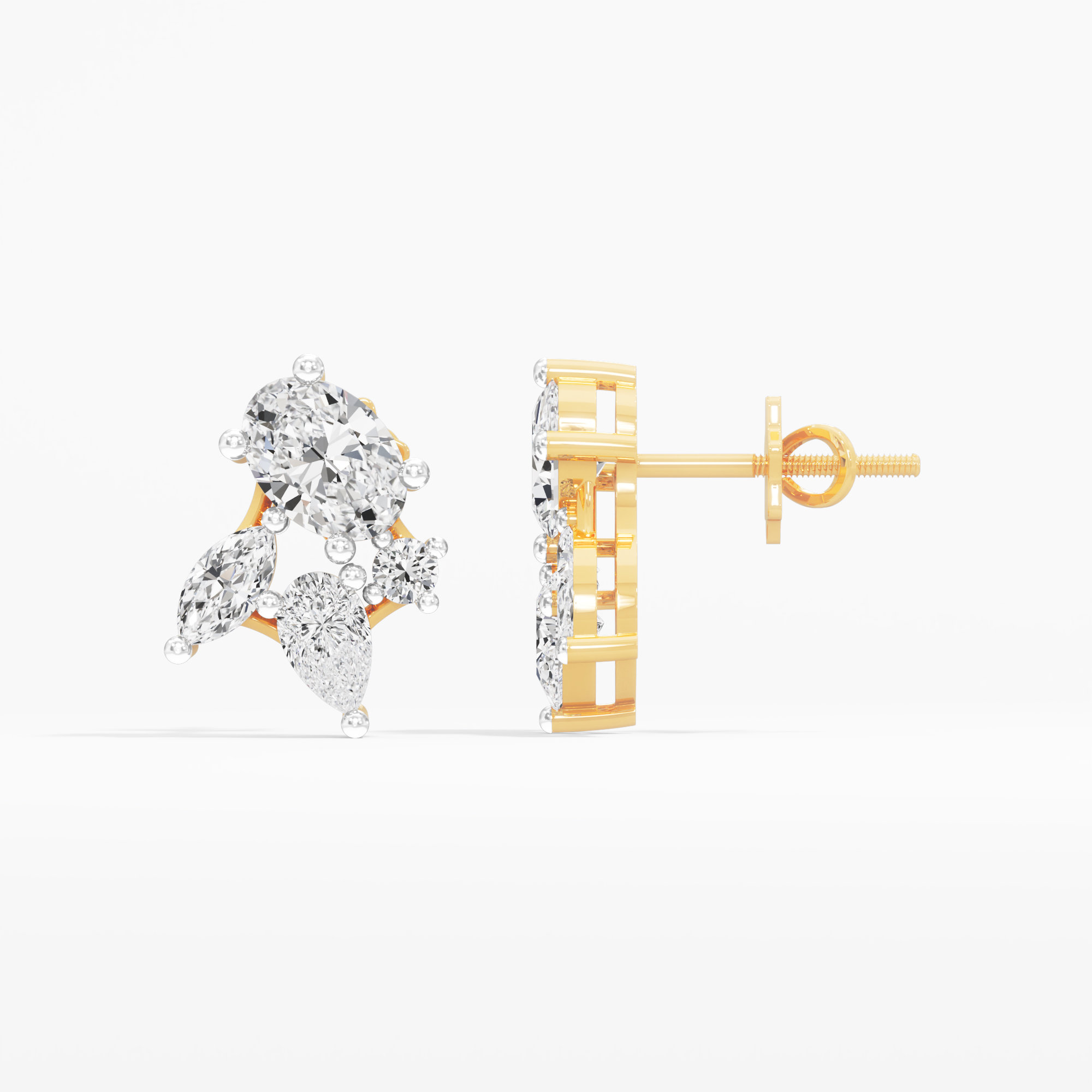 Celestial Polar Stud Earrings
