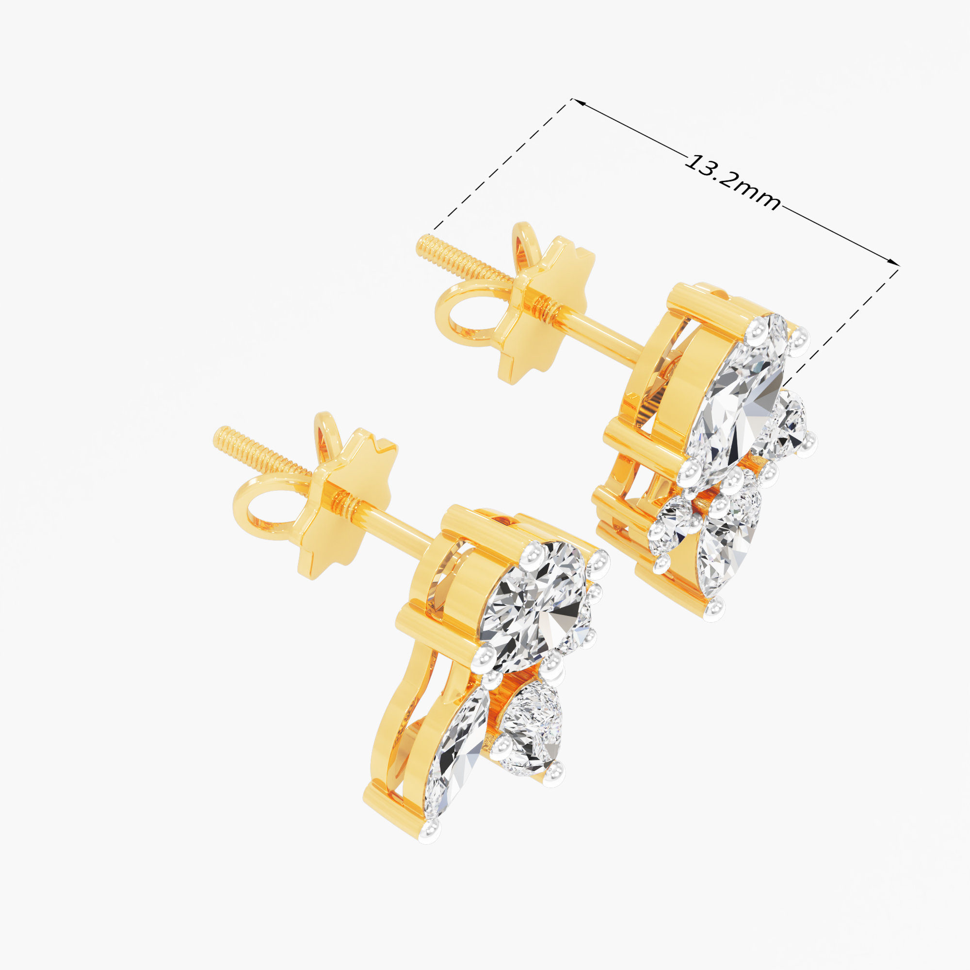 Celestial Polar Stud Earrings