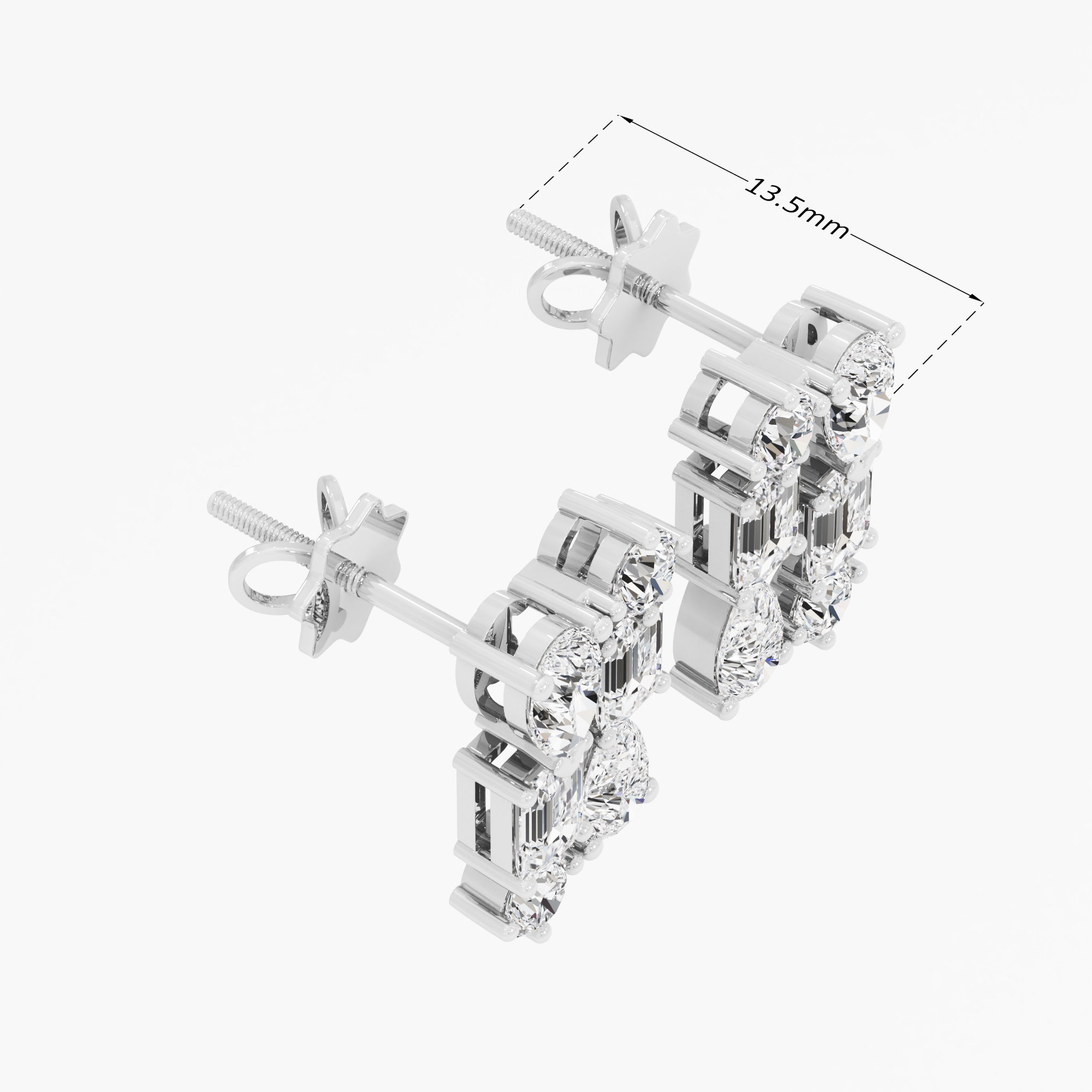 Linear Radiance Stud Earrings