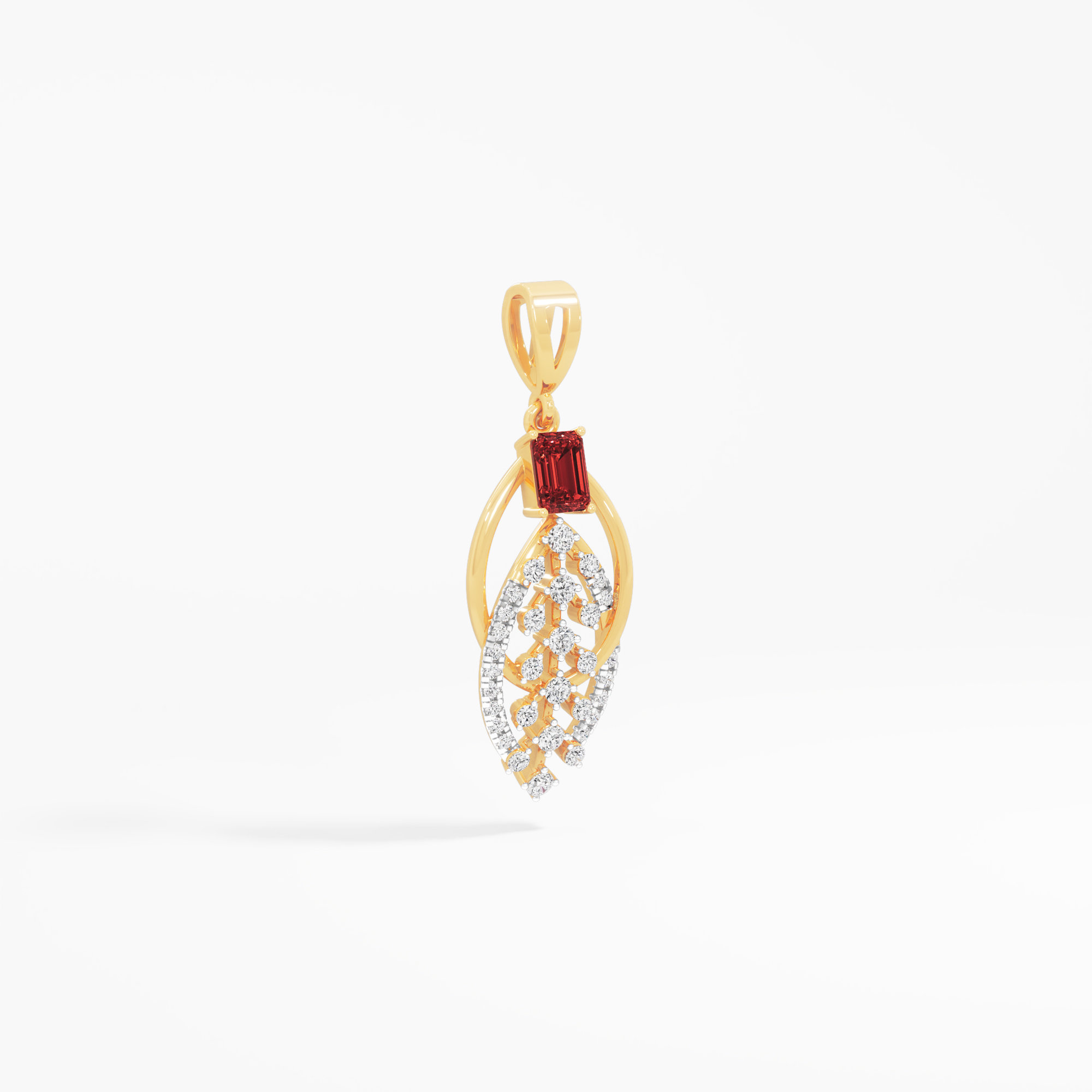 Leaf Elegance Statement Pendant