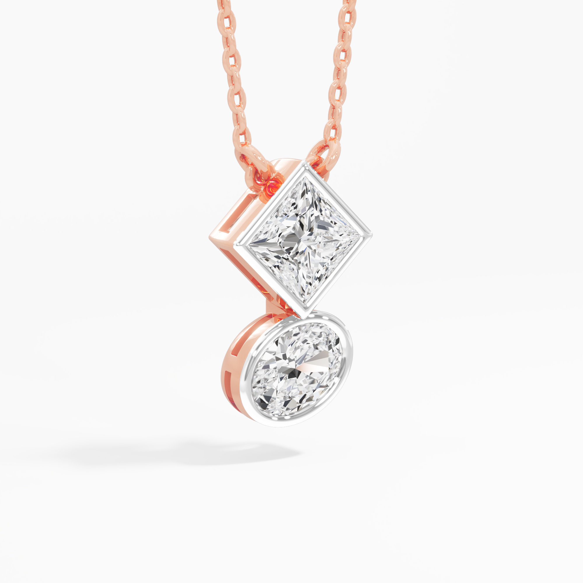 Geometric Sparkle Diamond Pendant