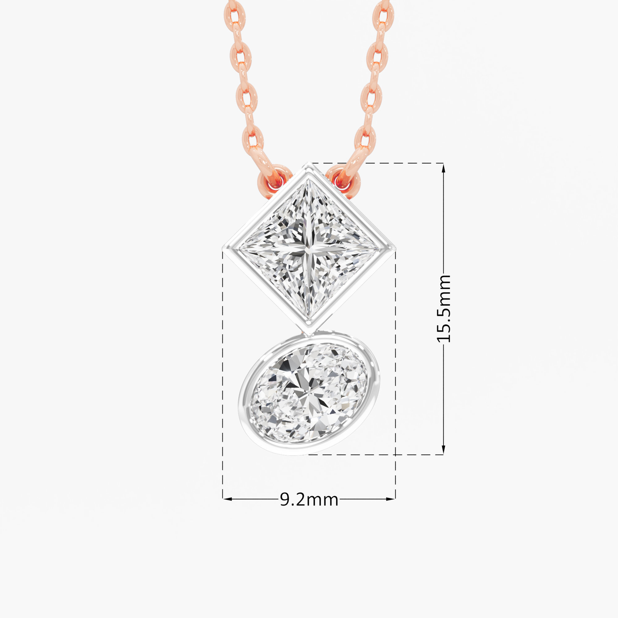Geometric Sparkle Diamond Pendant