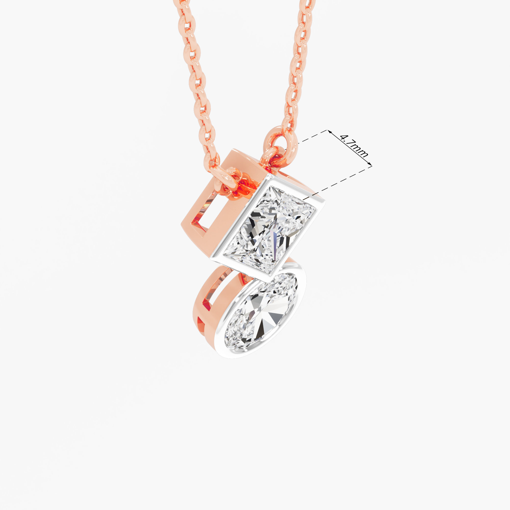 Geometric Sparkle Diamond Pendant
