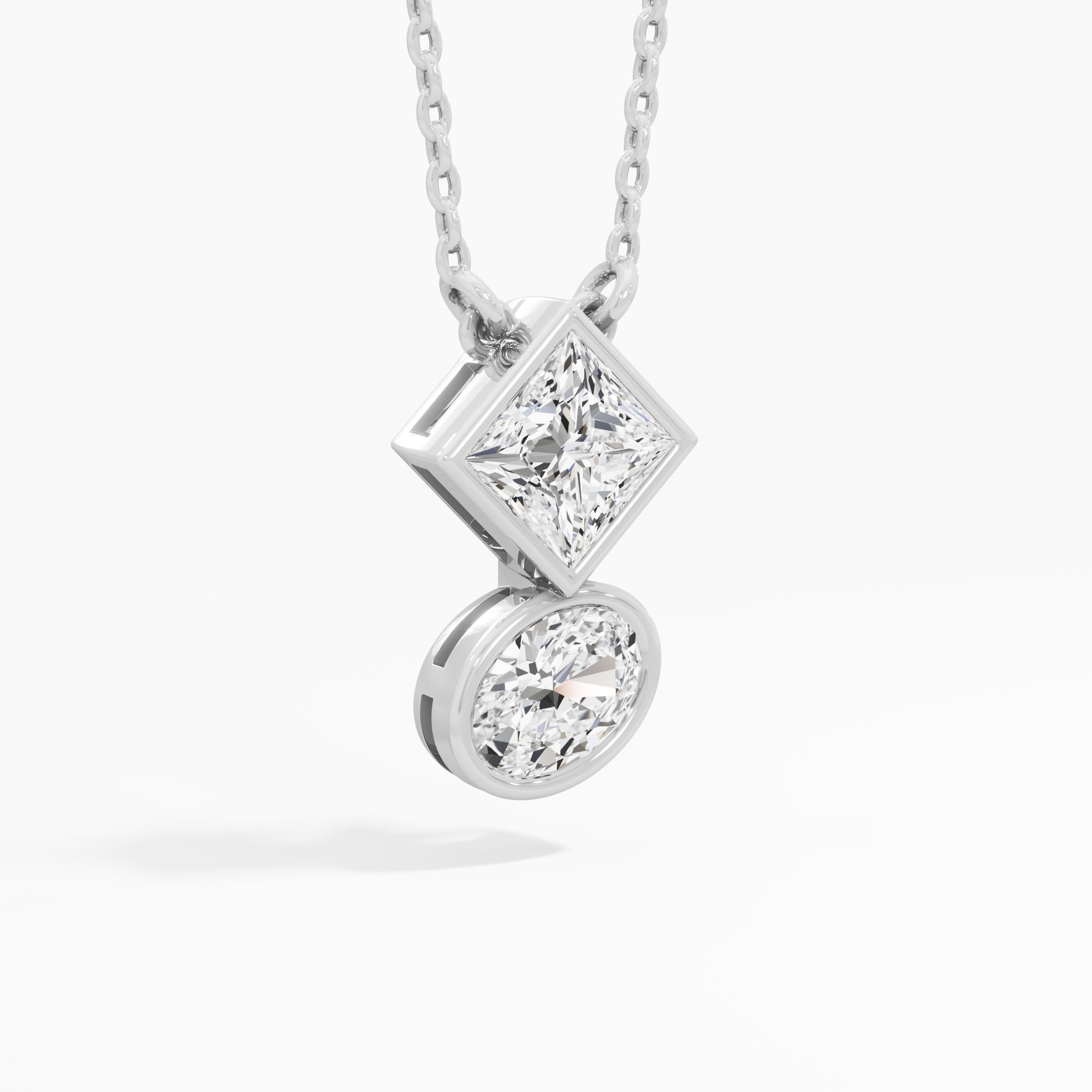 Geometric Sparkle Diamond Pendant