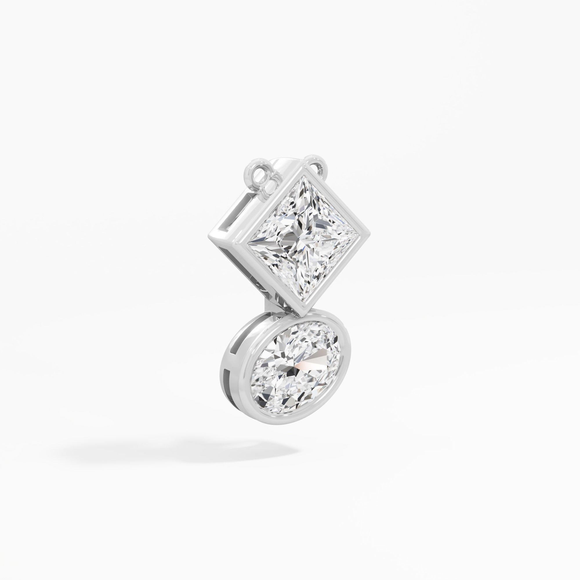 Geometric Sparkle Diamond Pendant