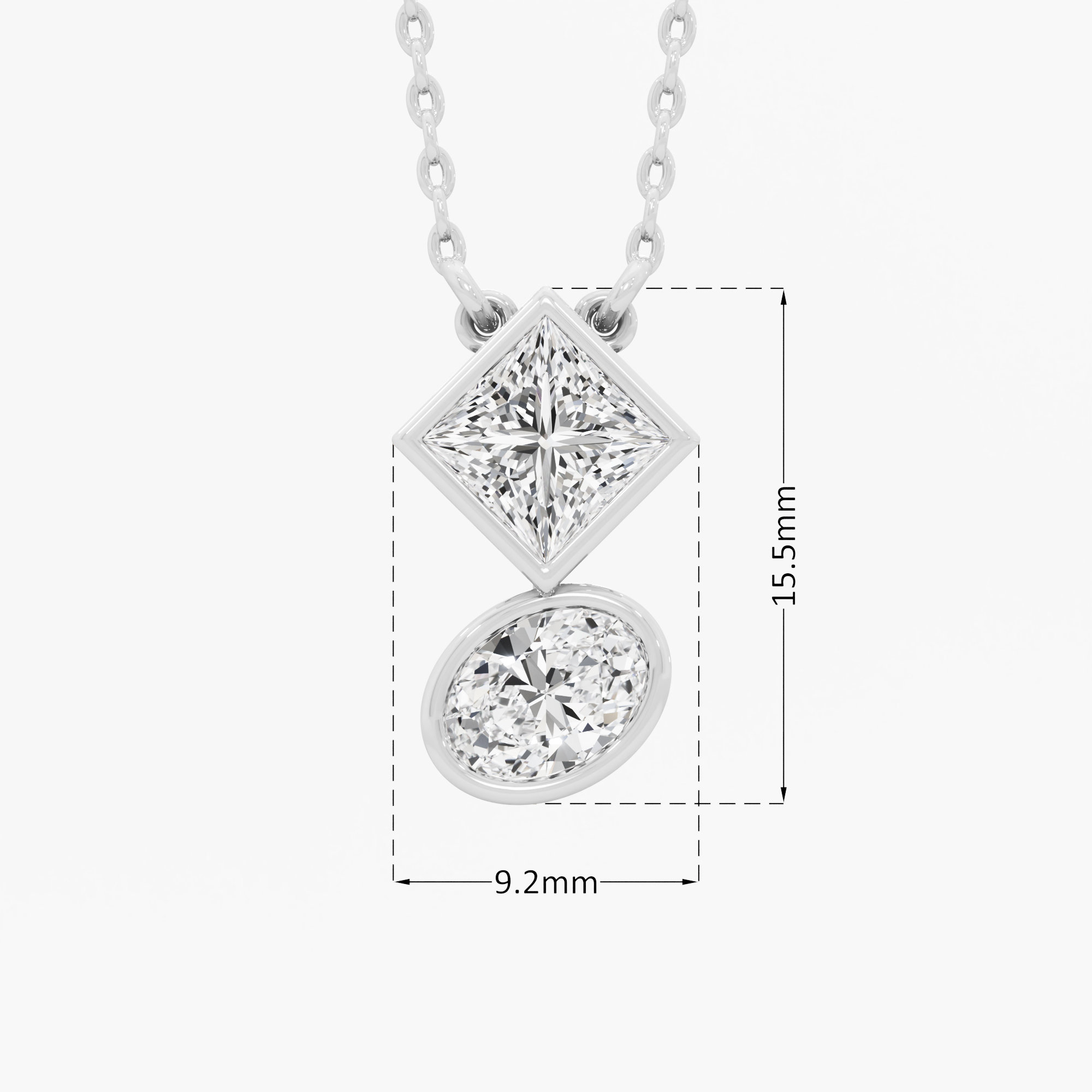 Geometric Sparkle Diamond Pendant
