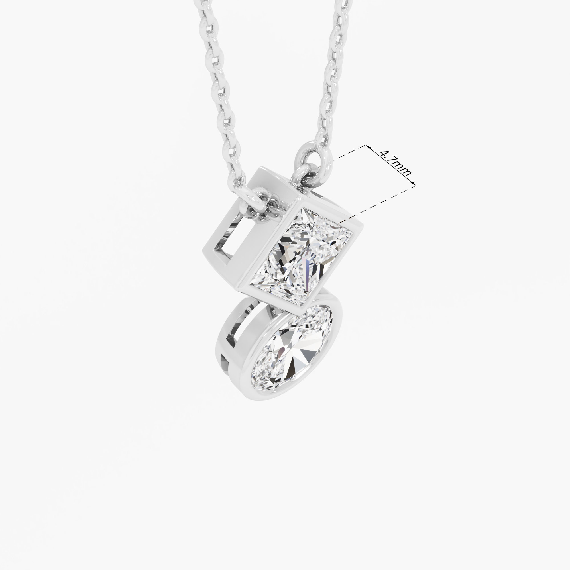Geometric Sparkle Diamond Pendant