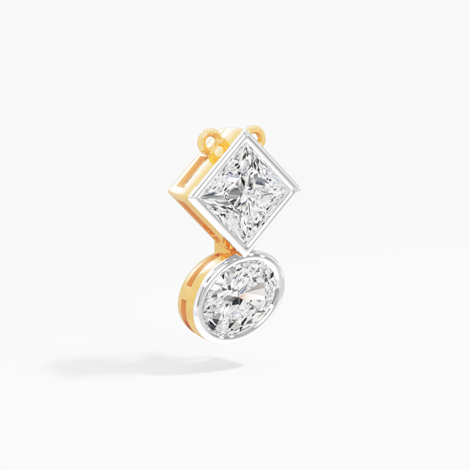 Geometric Sparkle Diamond Pendant