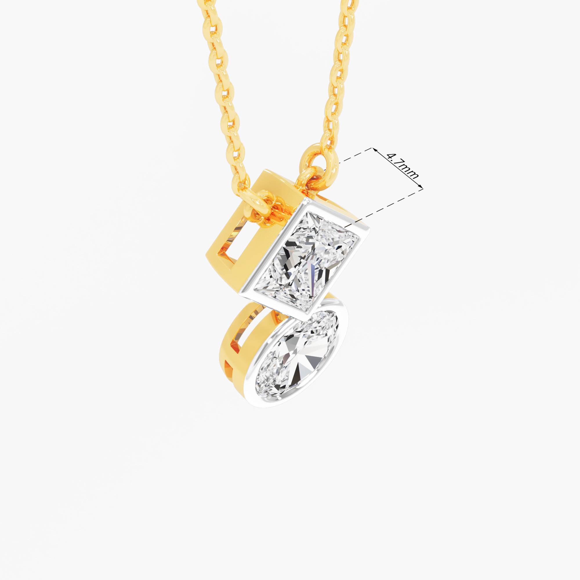 Geometric Sparkle Diamond Pendant