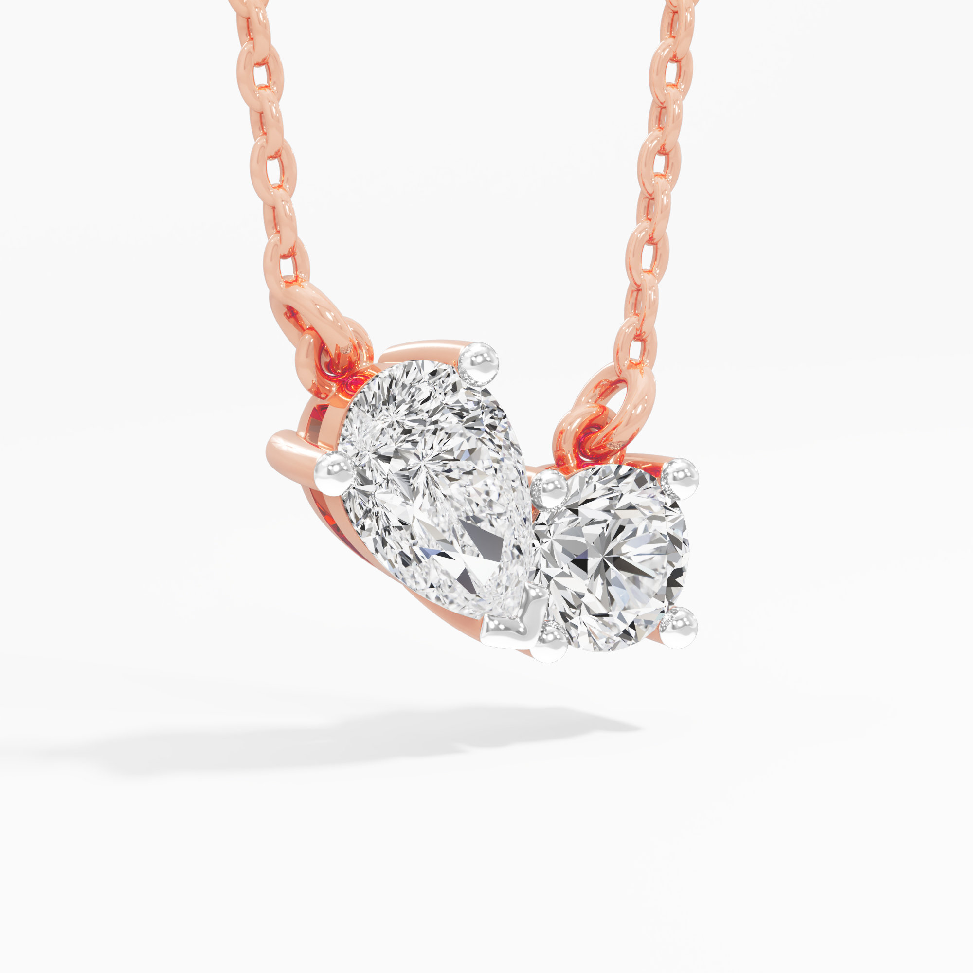 Flowing Dewdrop Diamond Pendant