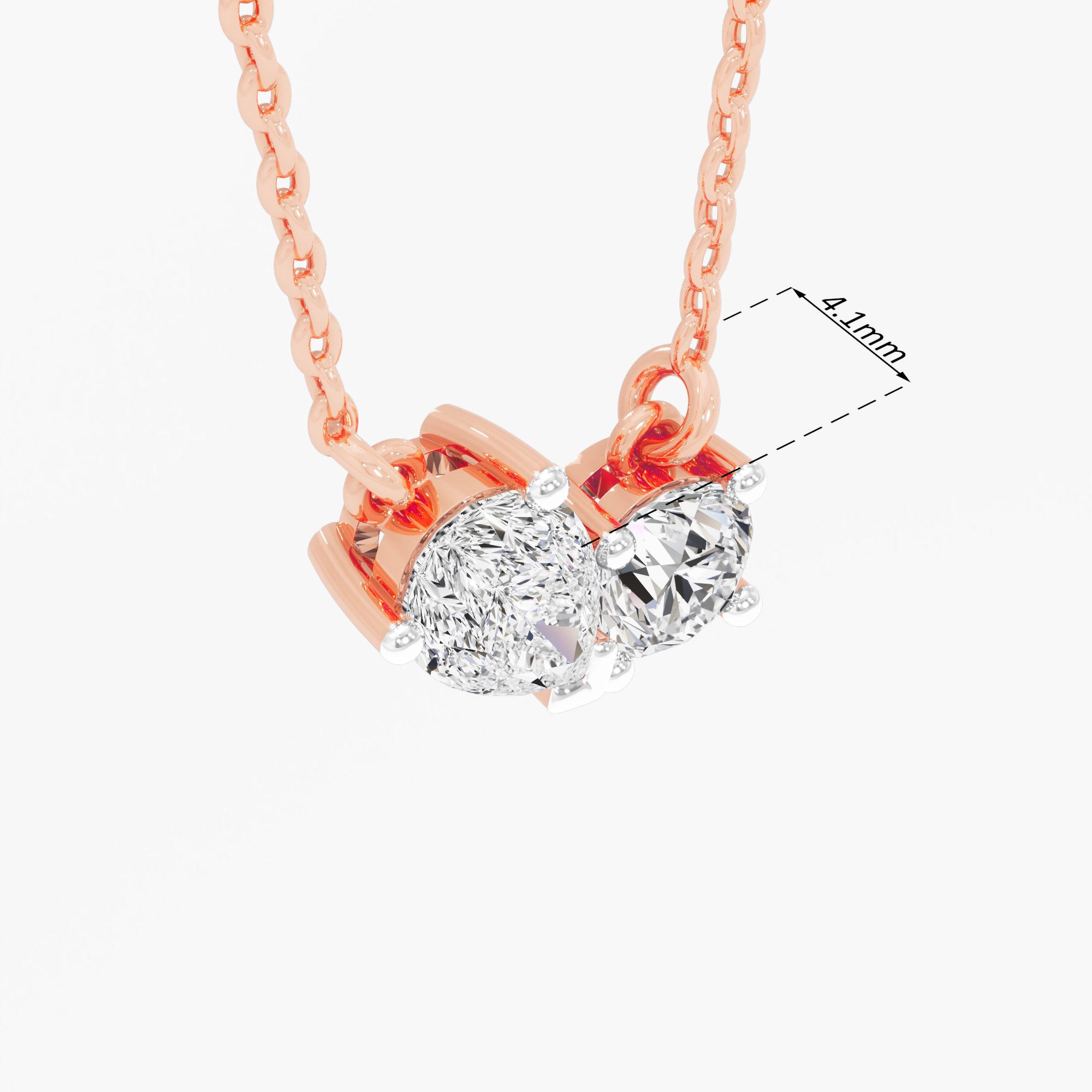 Flowing Dewdrop Diamond Pendant