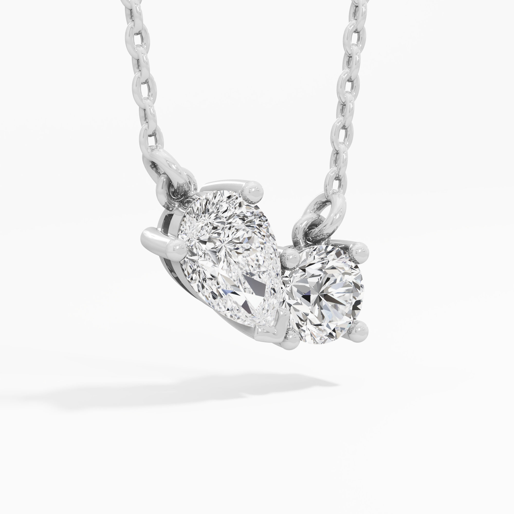 Flowing Dewdrop Diamond Pendant