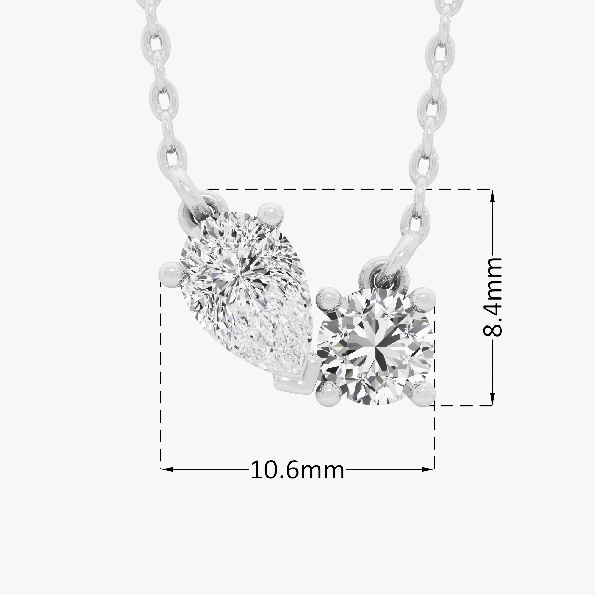 Flowing Dewdrop Diamond Pendant