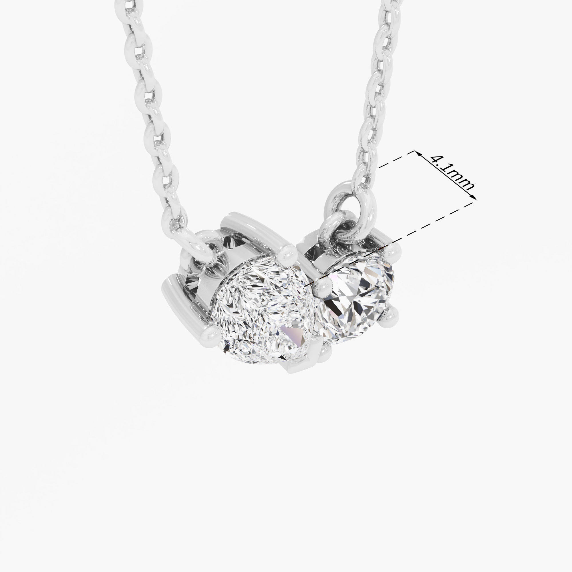 Flowing Dewdrop Diamond Pendant