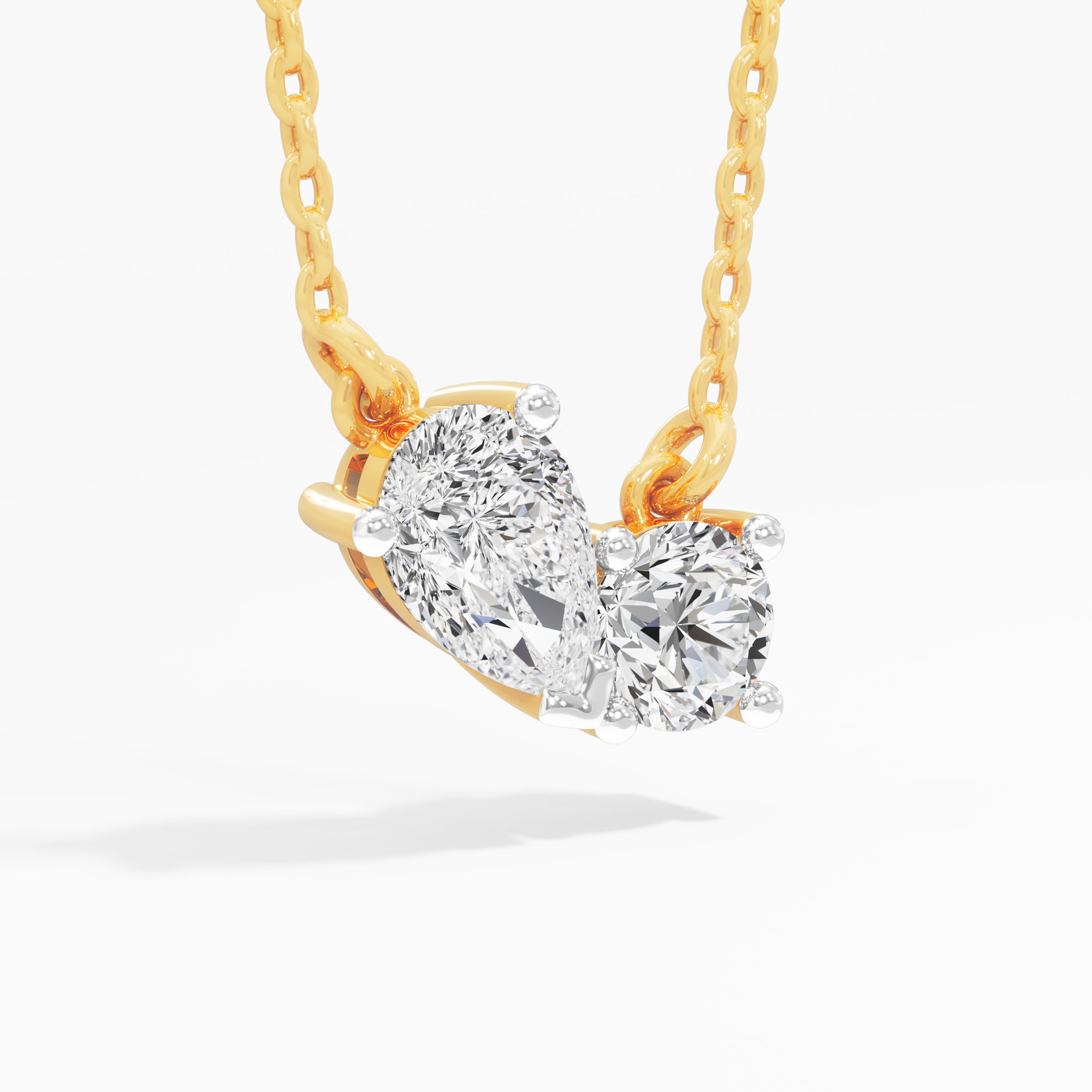Flowing Dewdrop Diamond Pendant