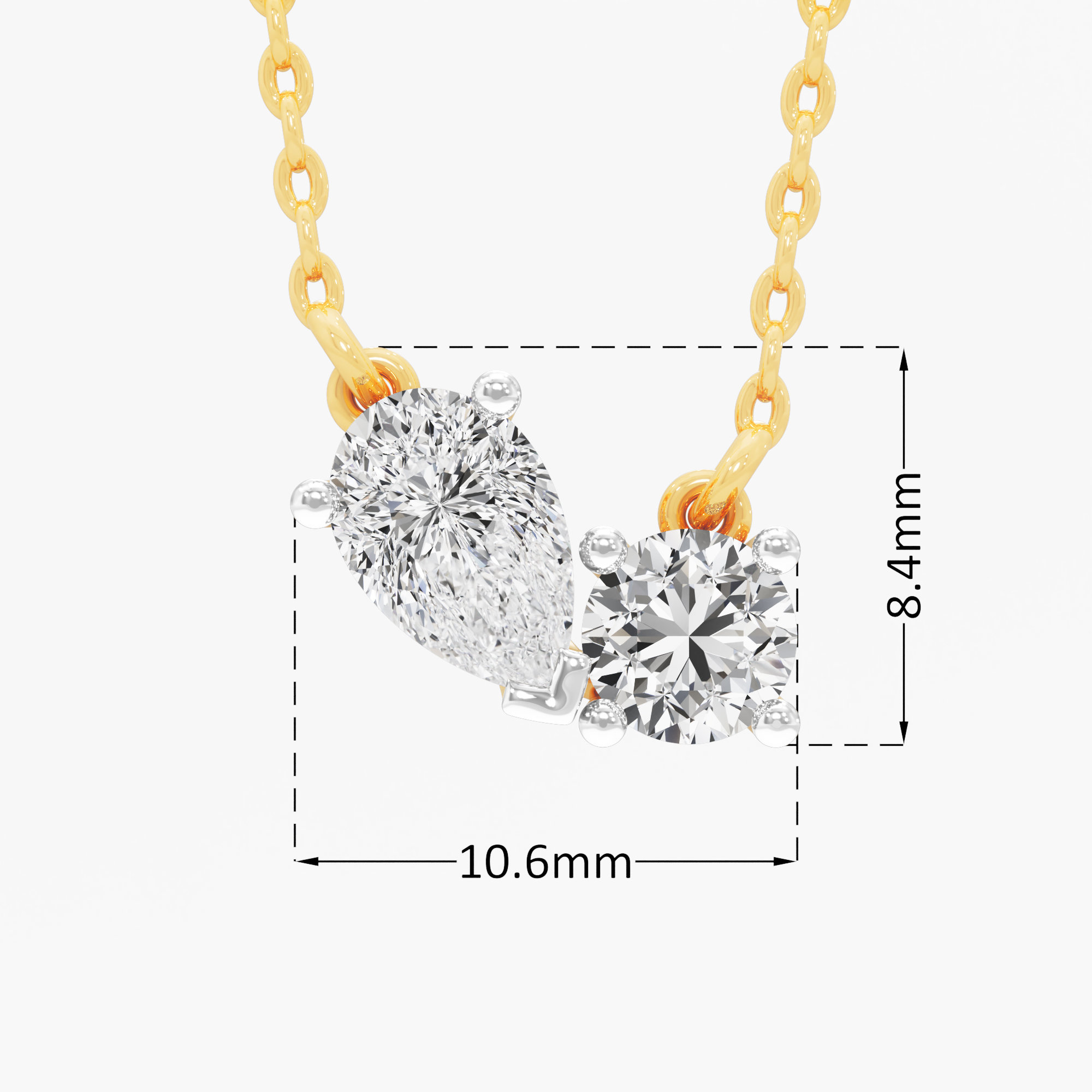 Flowing Dewdrop Diamond Pendant