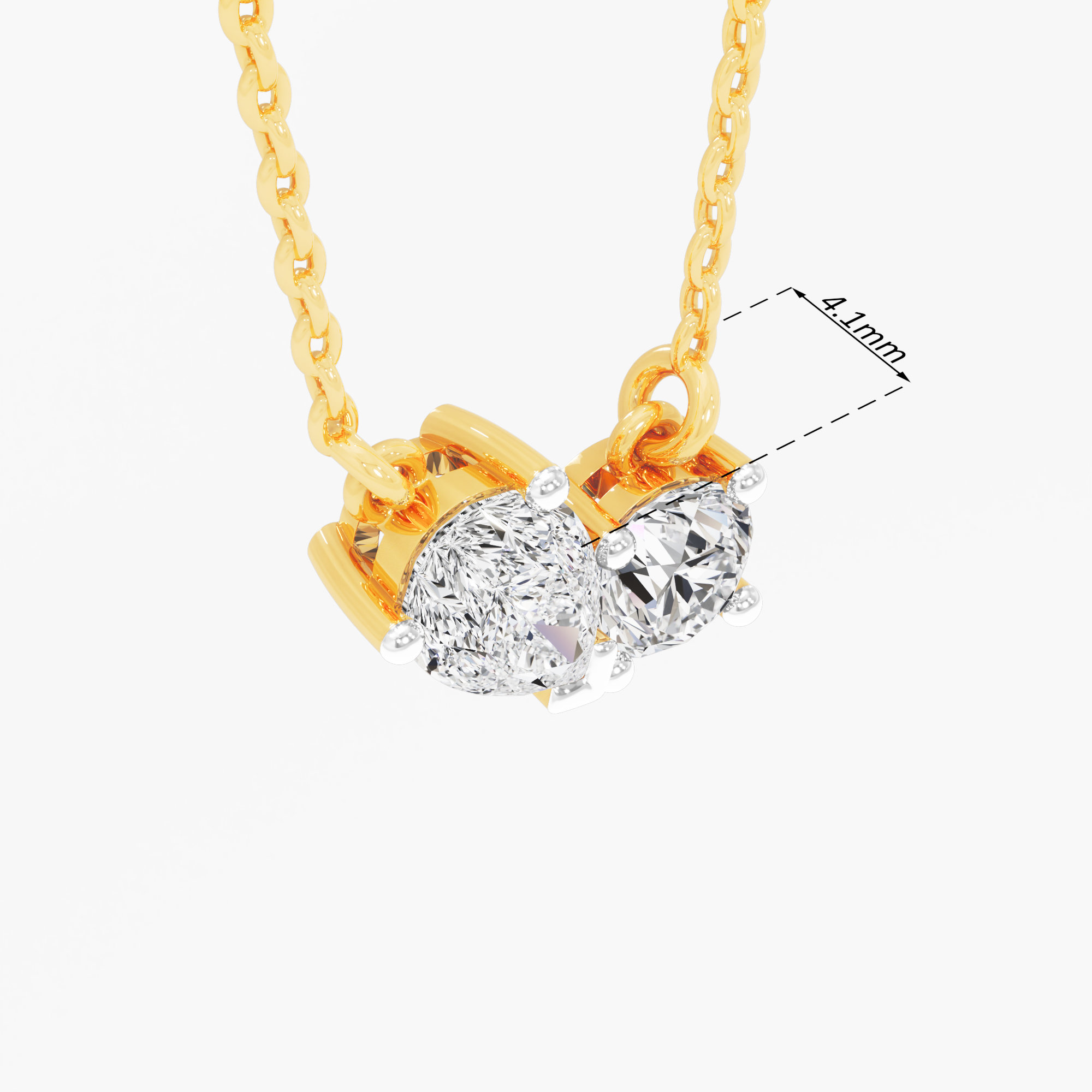 Flowing Dewdrop Diamond Pendant