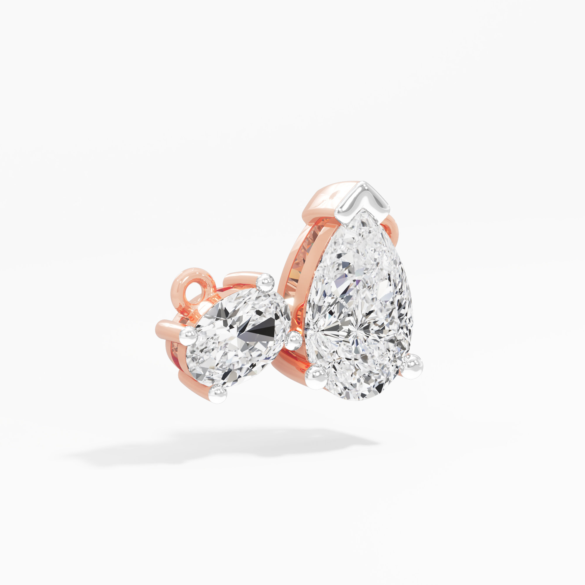 Duet Pear Diamond Pendant