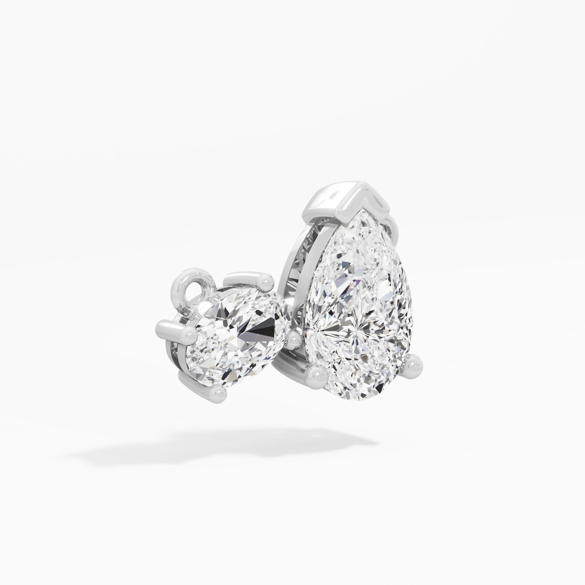 Duet Pear Diamond Pendant