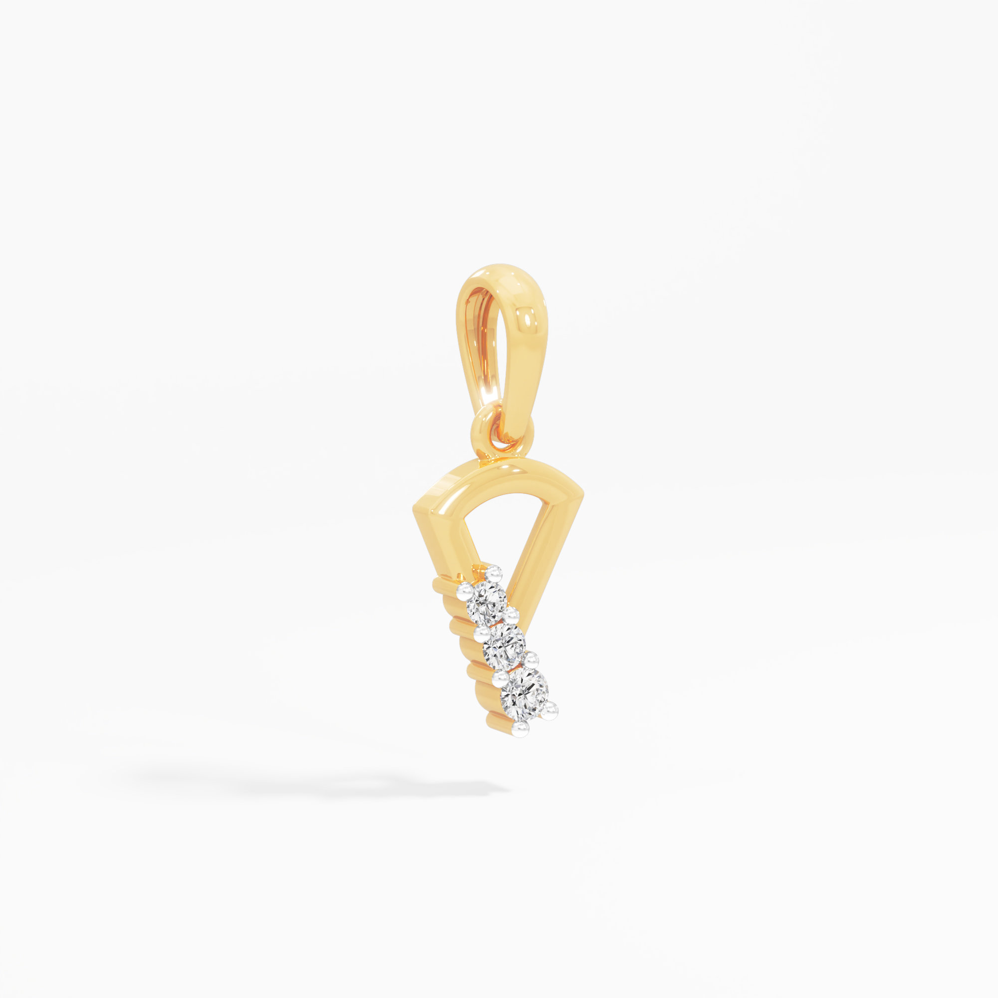 Comet Trail Diamond Pendant in 9KT Yellow Gold (Diamond Quality:FG-VVS VS)