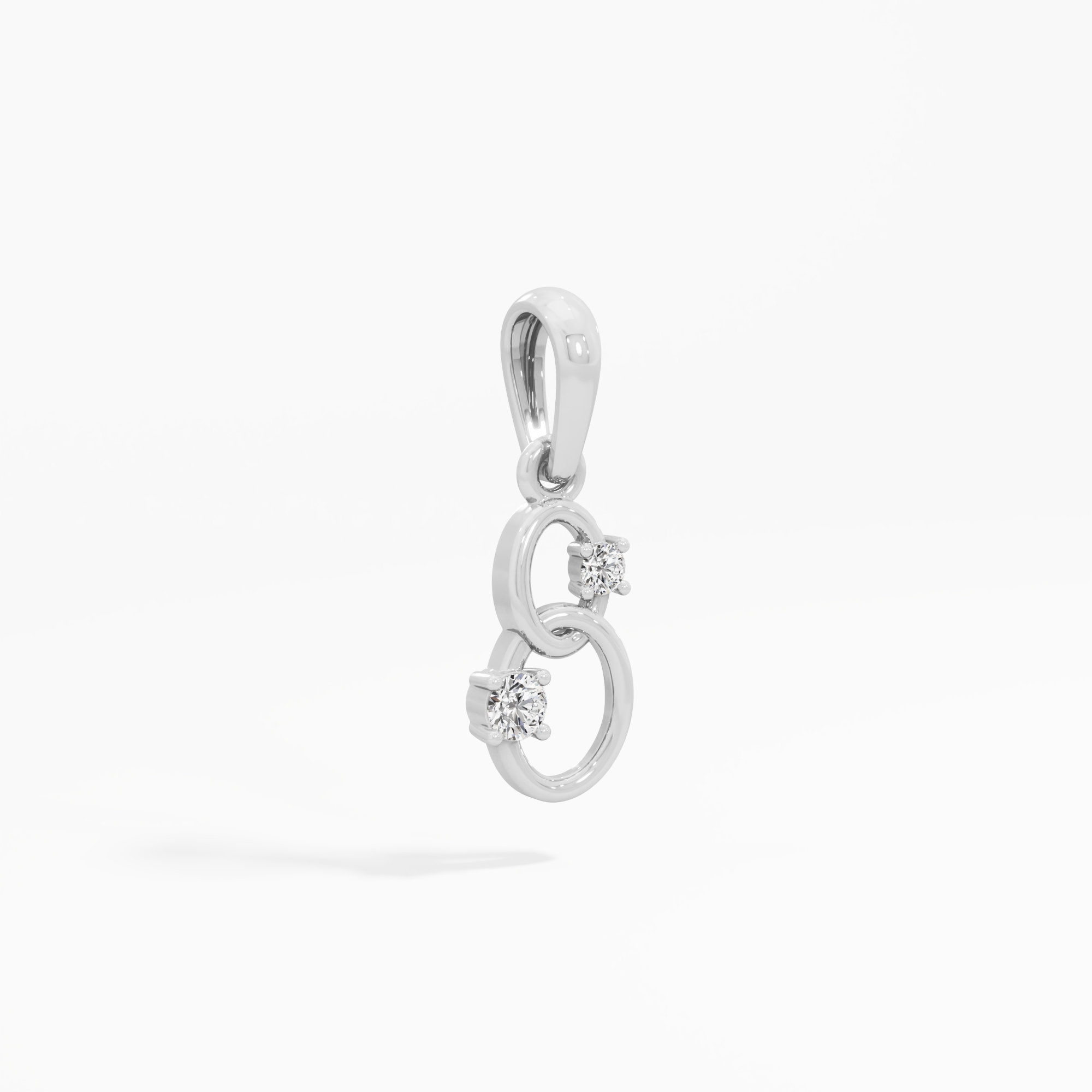 Interlace Link Diamond Pendants | Chain Available Separately in 9KT White Gold (Diamond Quality: FG-VVS VS)