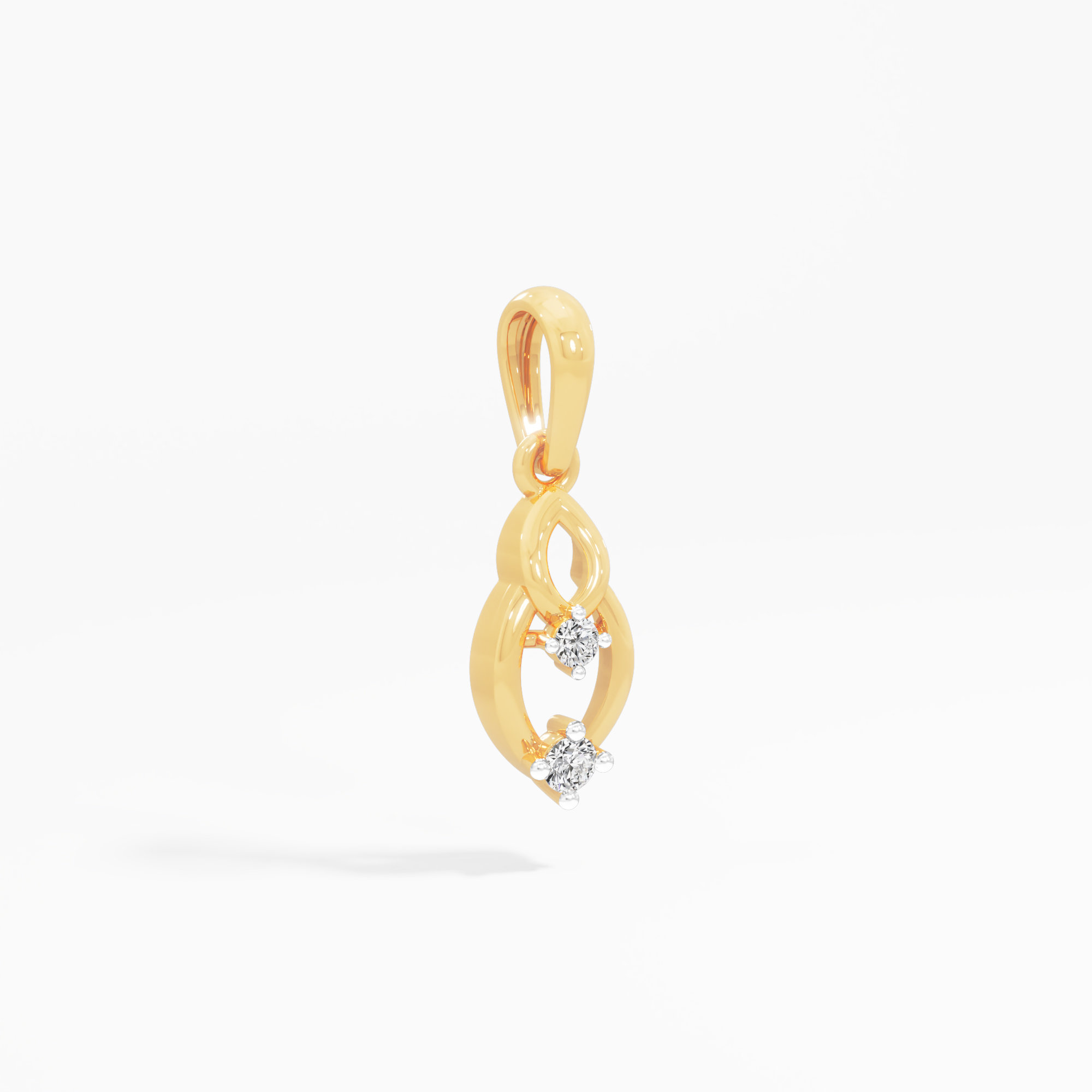Willow Link Diamond Pendant in 9KT Yellow Gold (Diamond Quality:FG-VVS VS)