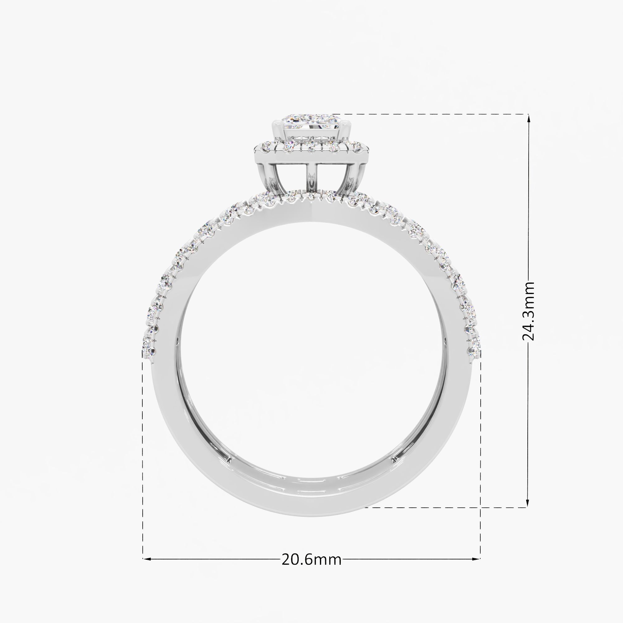 Eternal Elegance Diamond Solitaire Ring in 9KT White Gold (Diamond Quality: FG-VVS VS)