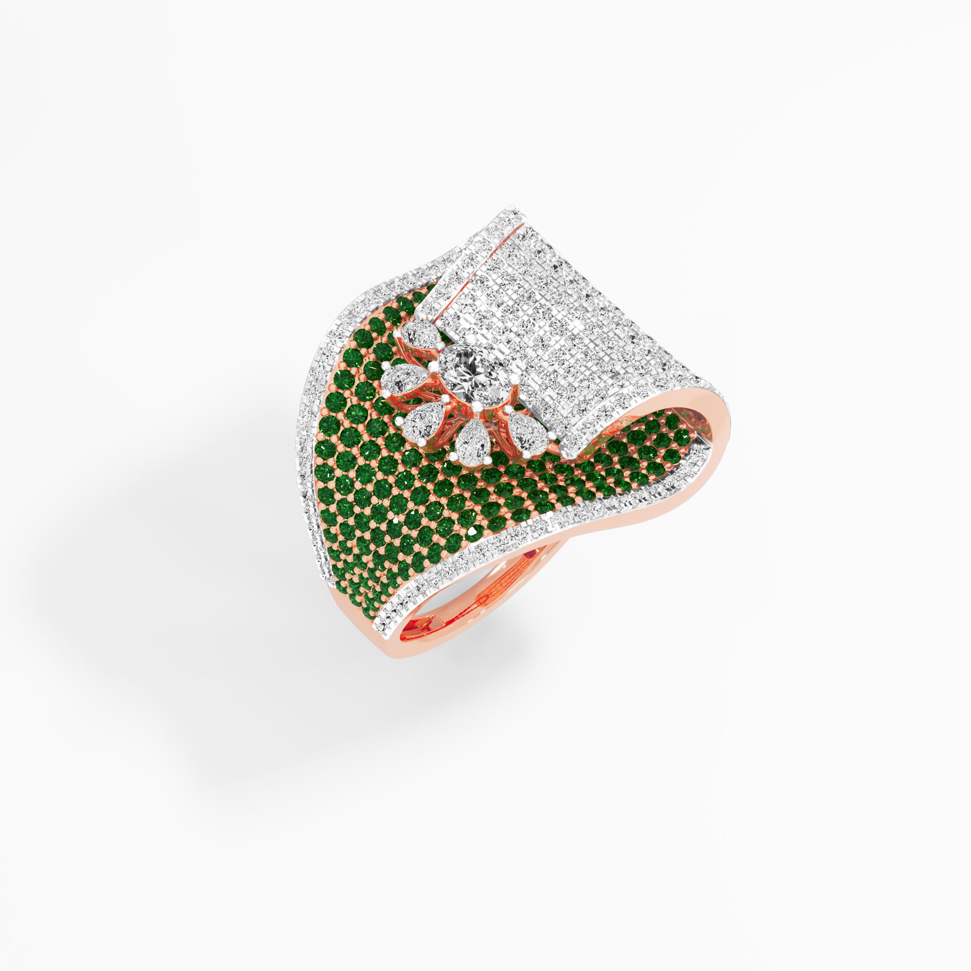 Whispering Bloom Cocktail Ring