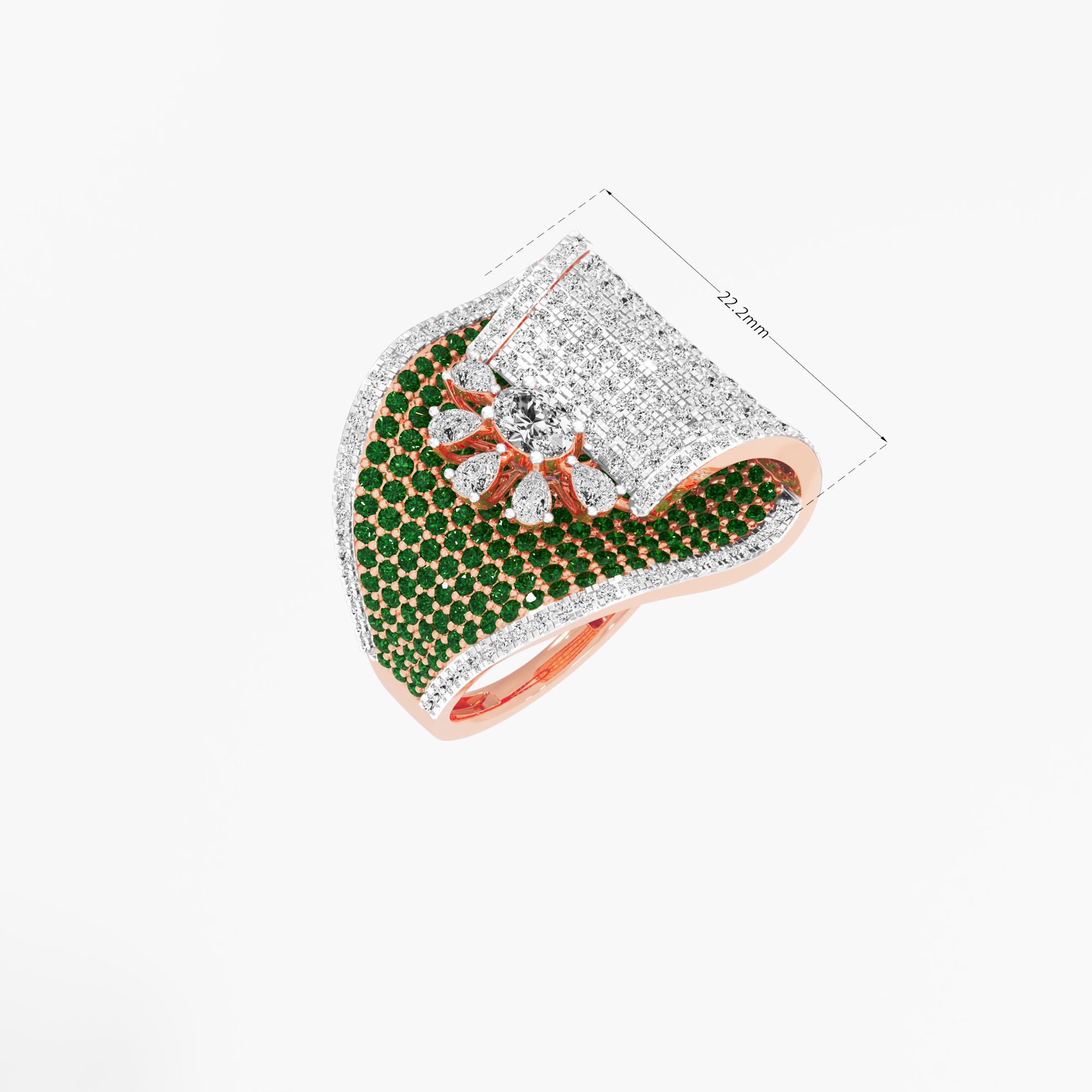 Whispering Bloom Cocktail Ring