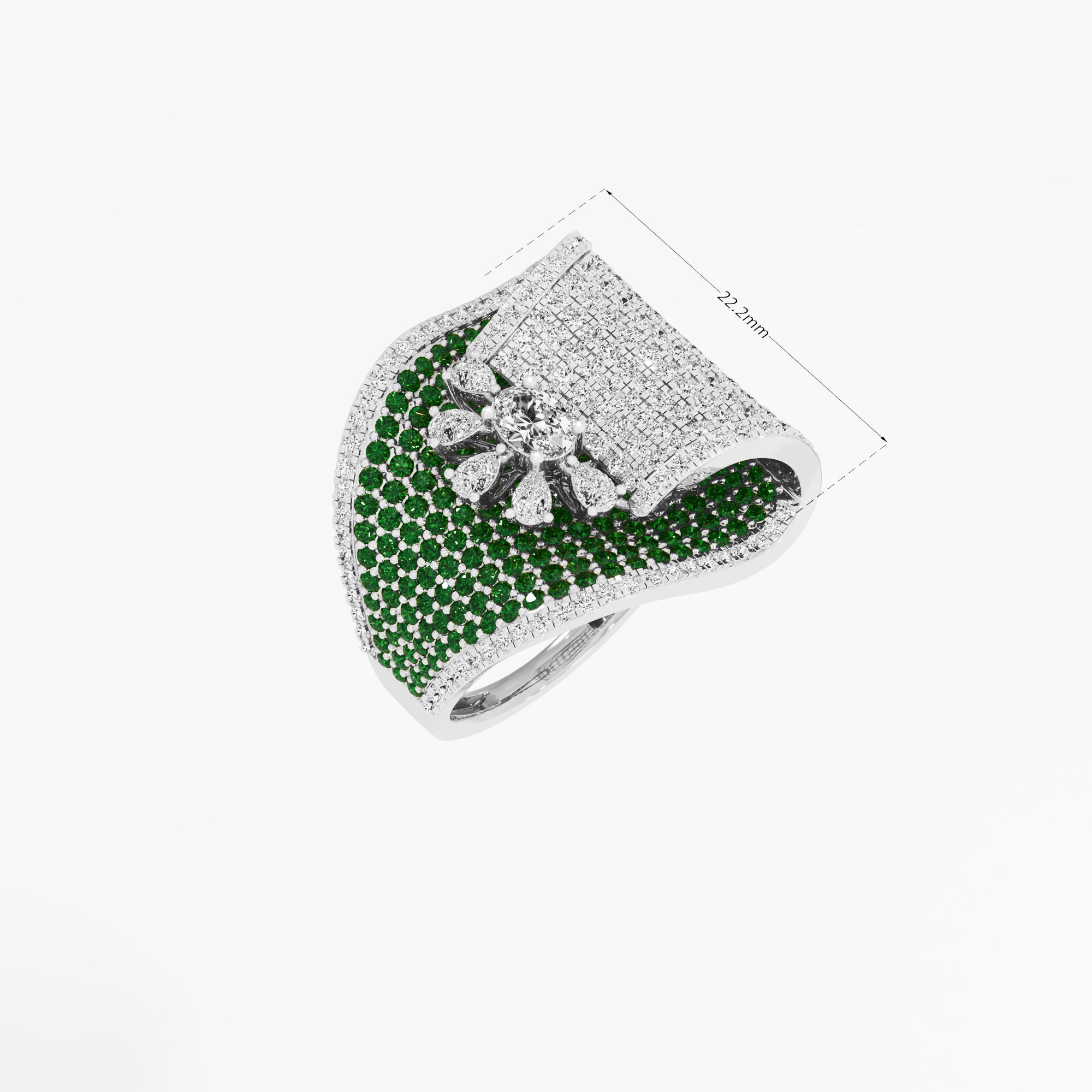 Whispering Bloom Cocktail Ring