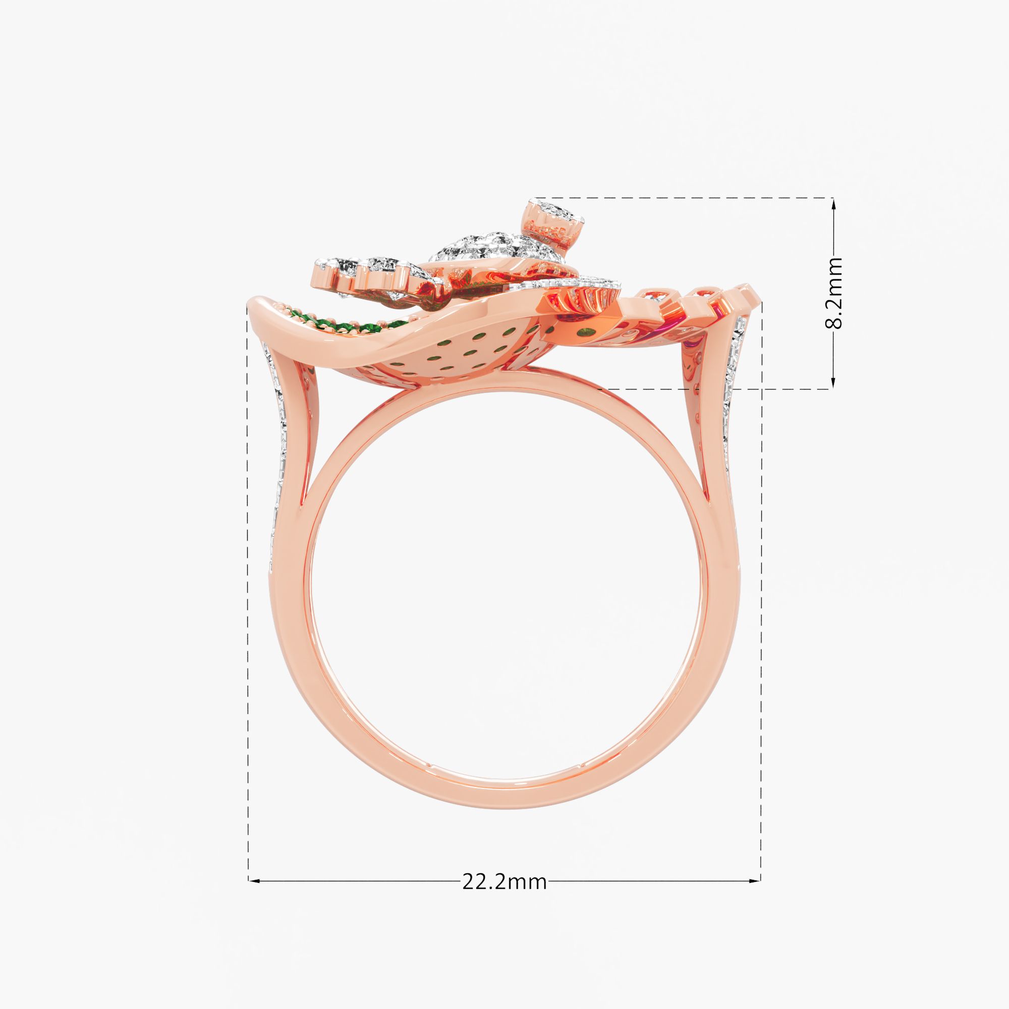 Blooming Sunray Cocktail Ring