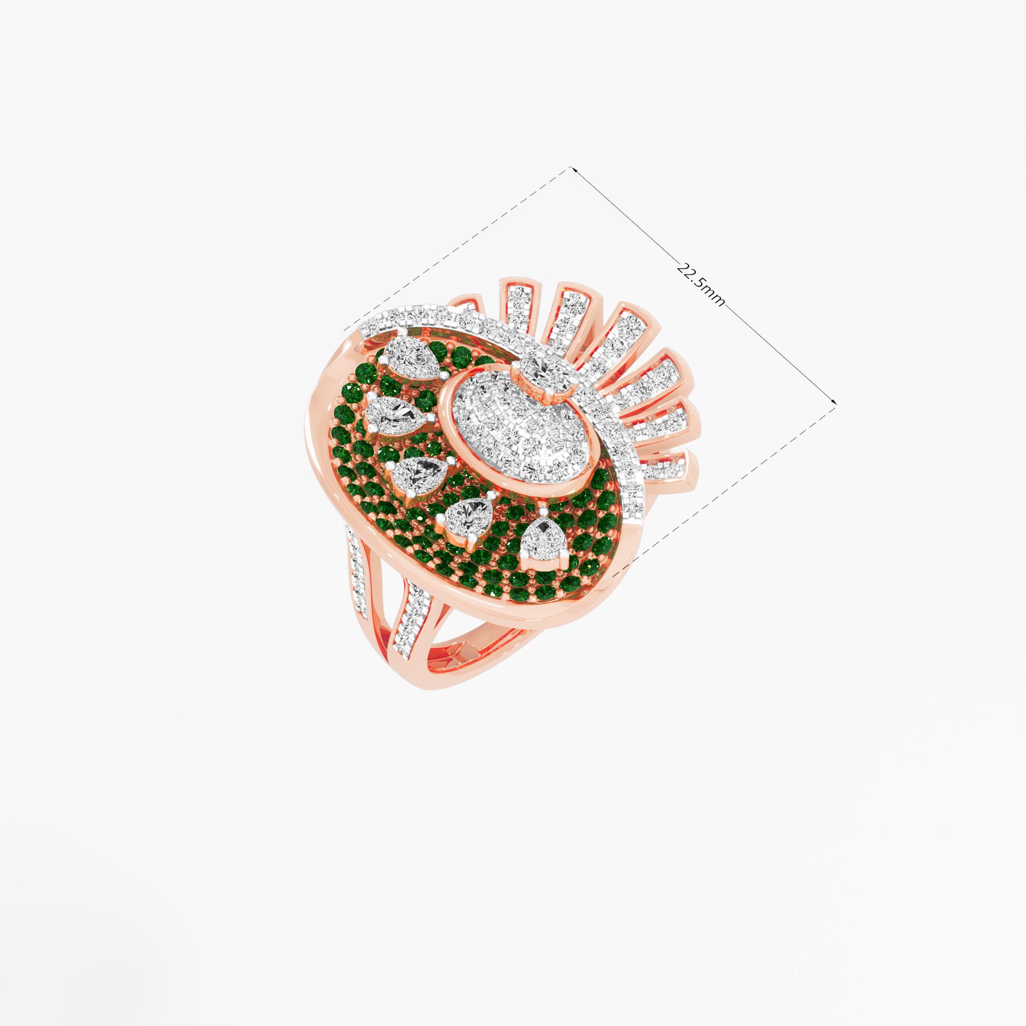 Blooming Sunray Cocktail Ring