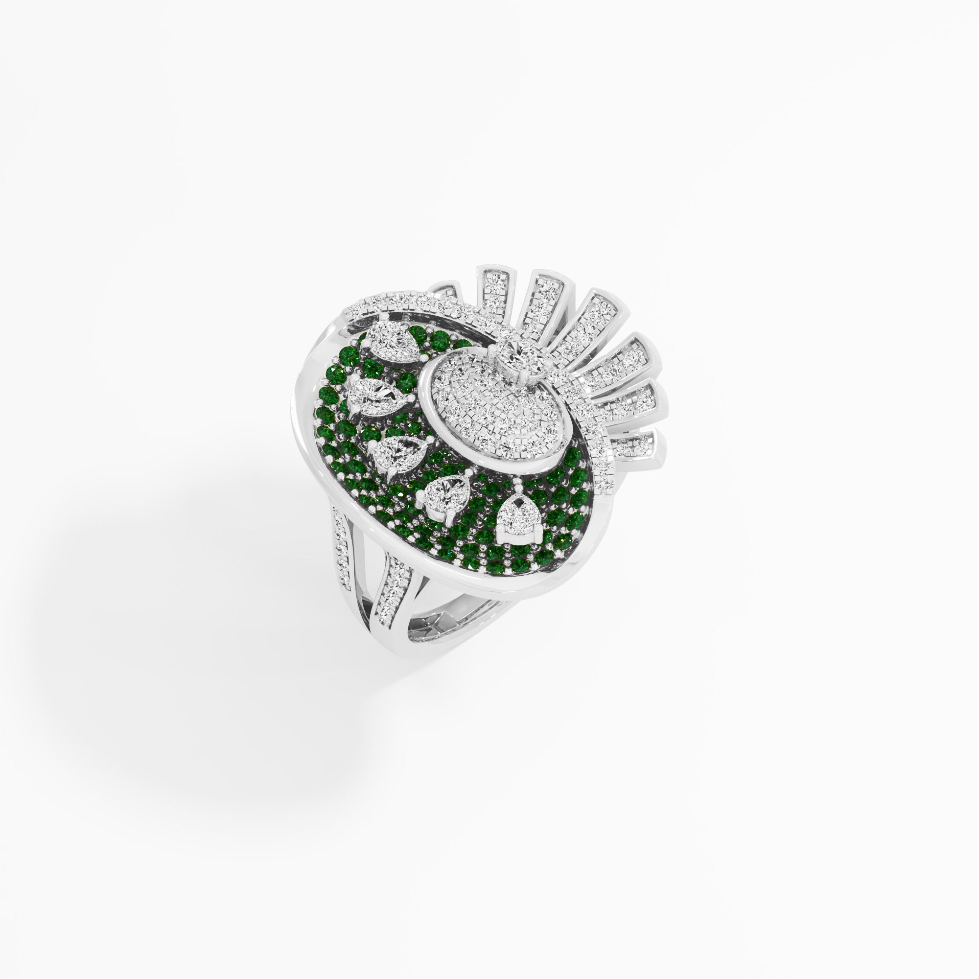 Blooming Sunray Cocktail Ring