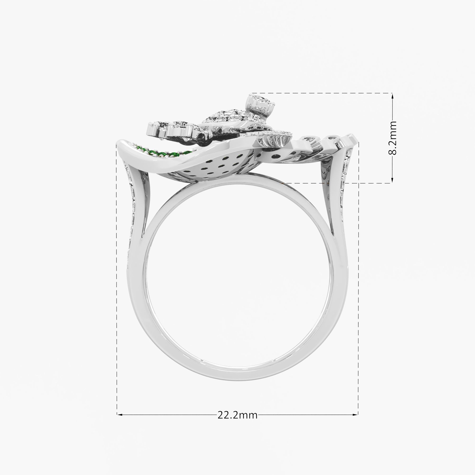 Blooming Sunray Cocktail Ring