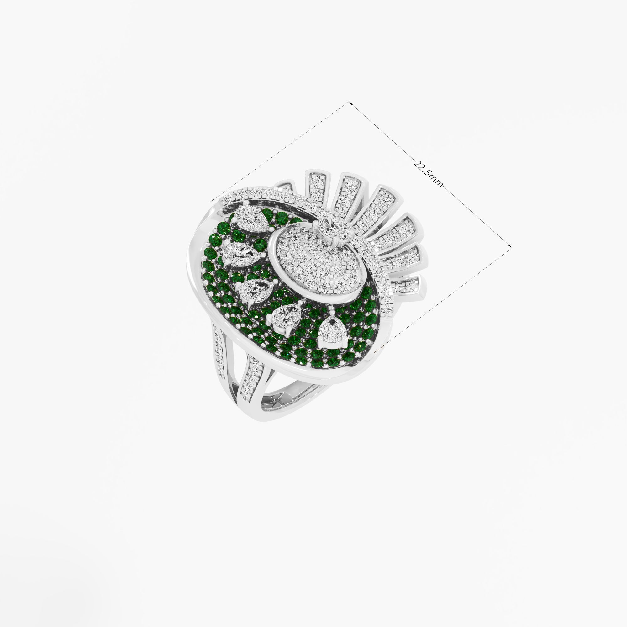 Blooming Sunray Cocktail Ring