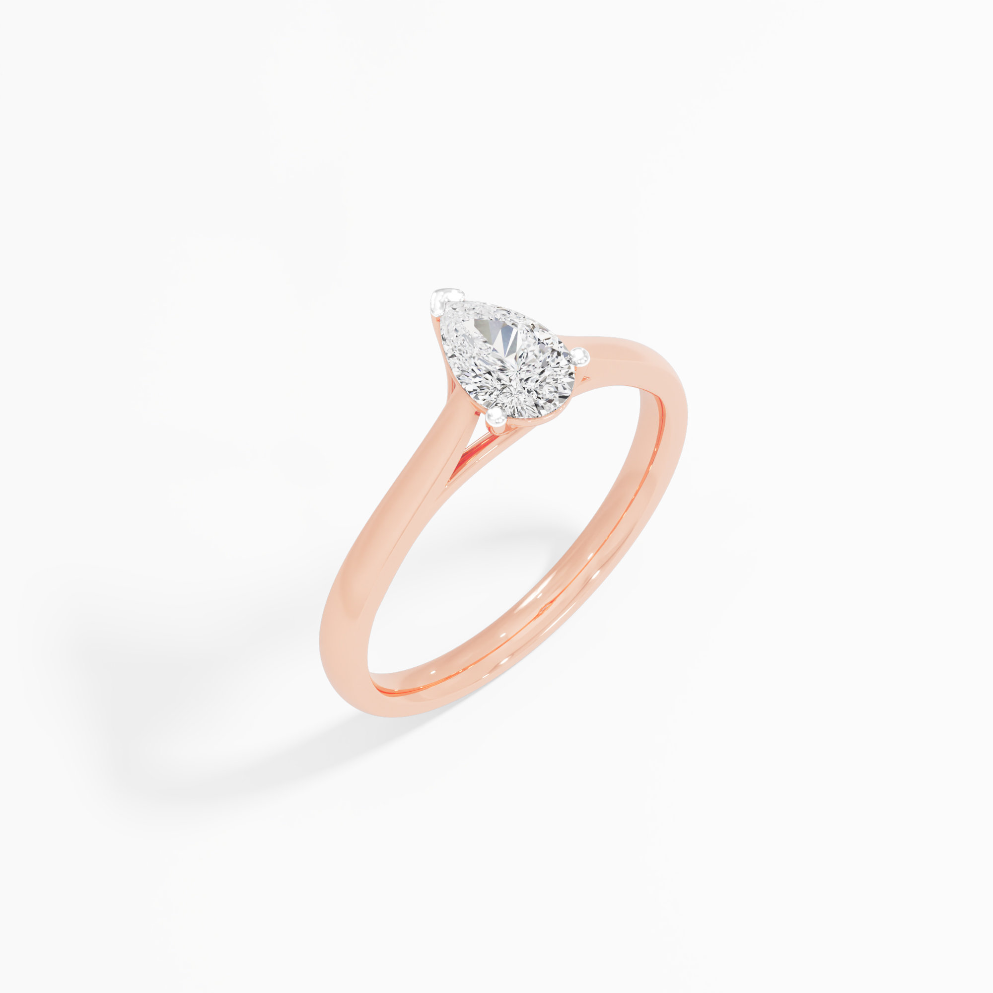 Pear Solitaire Diamond Ring