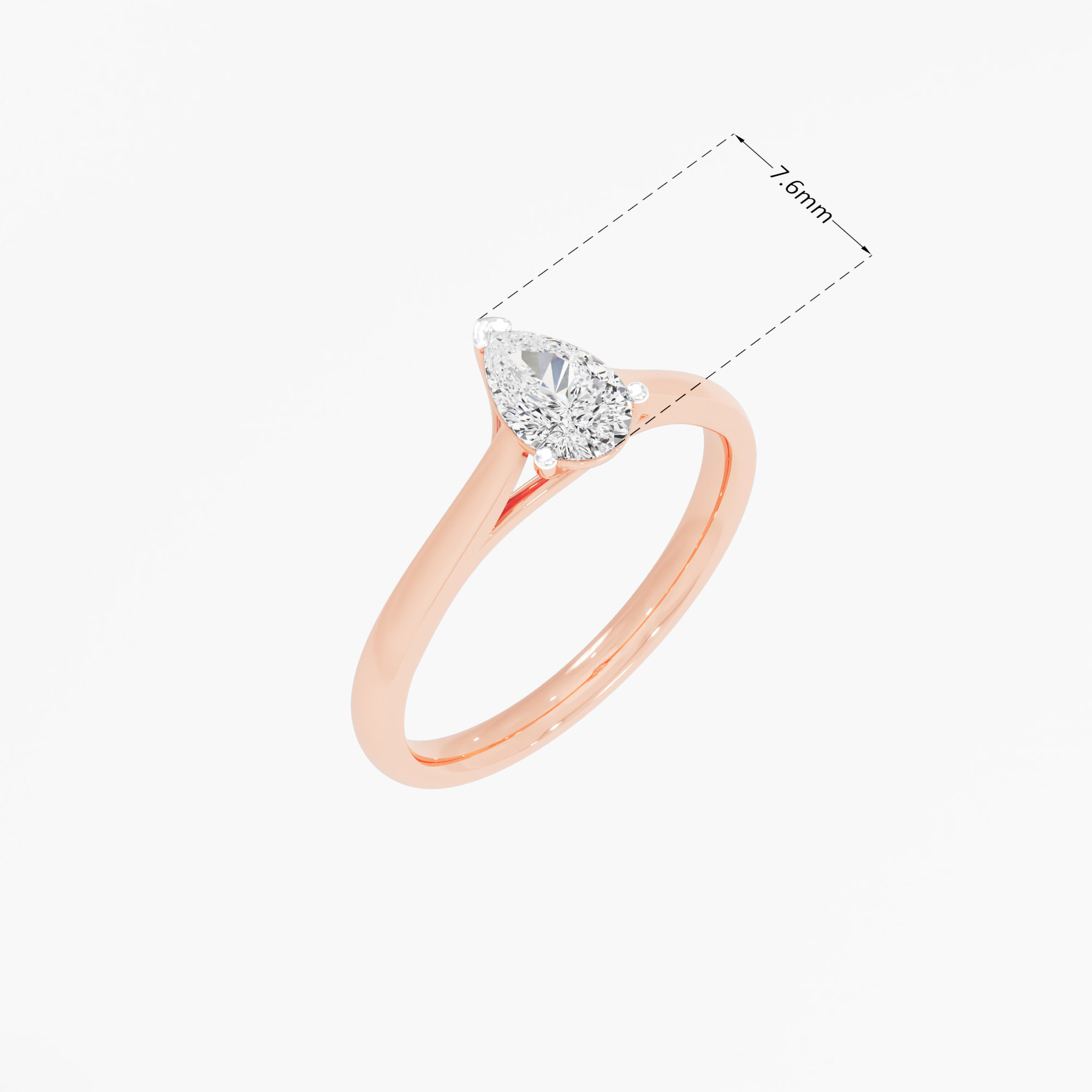 Pear Solitaire Diamond Ring
