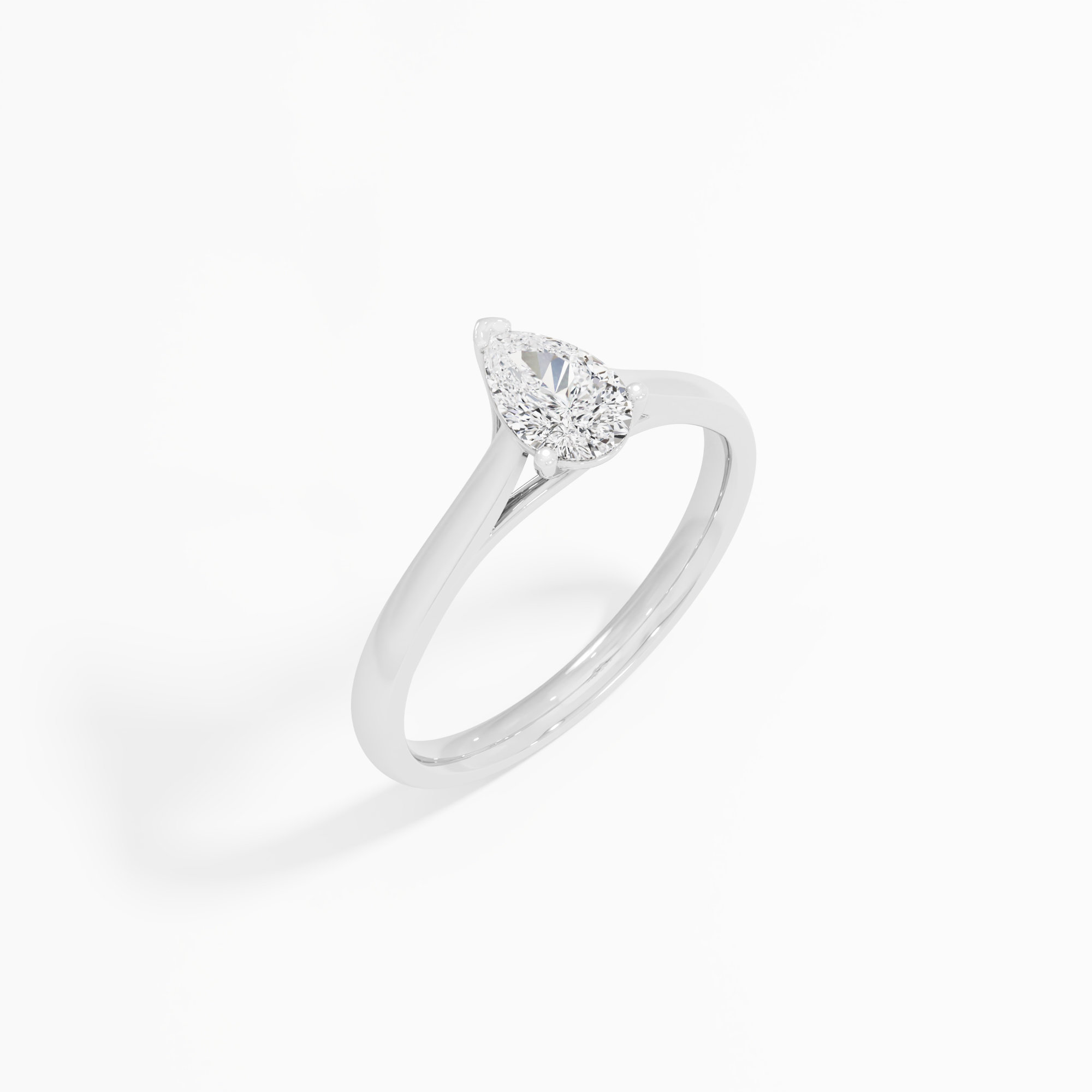 Pear Solitaire Diamond Ring