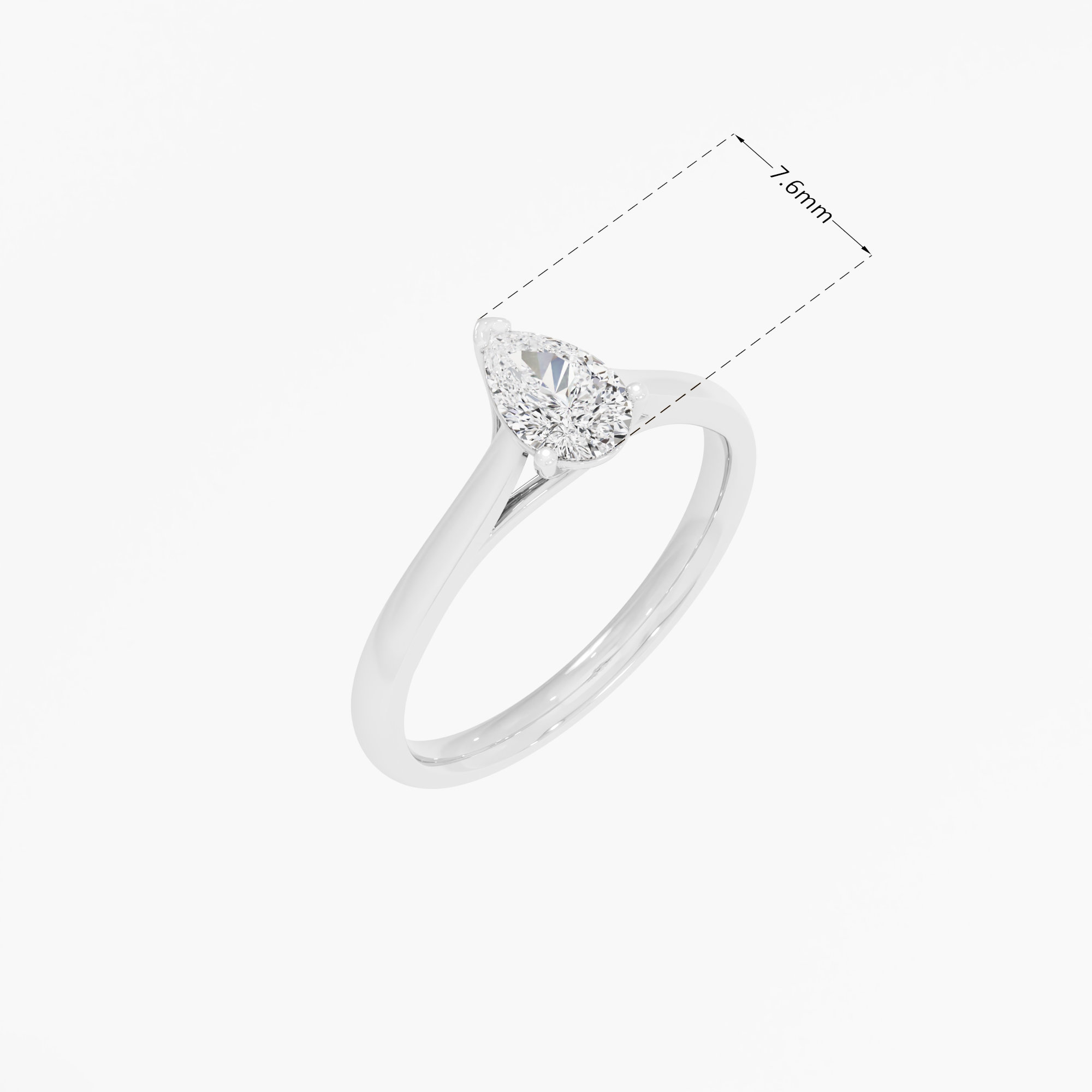 Pear Solitaire Diamond Ring