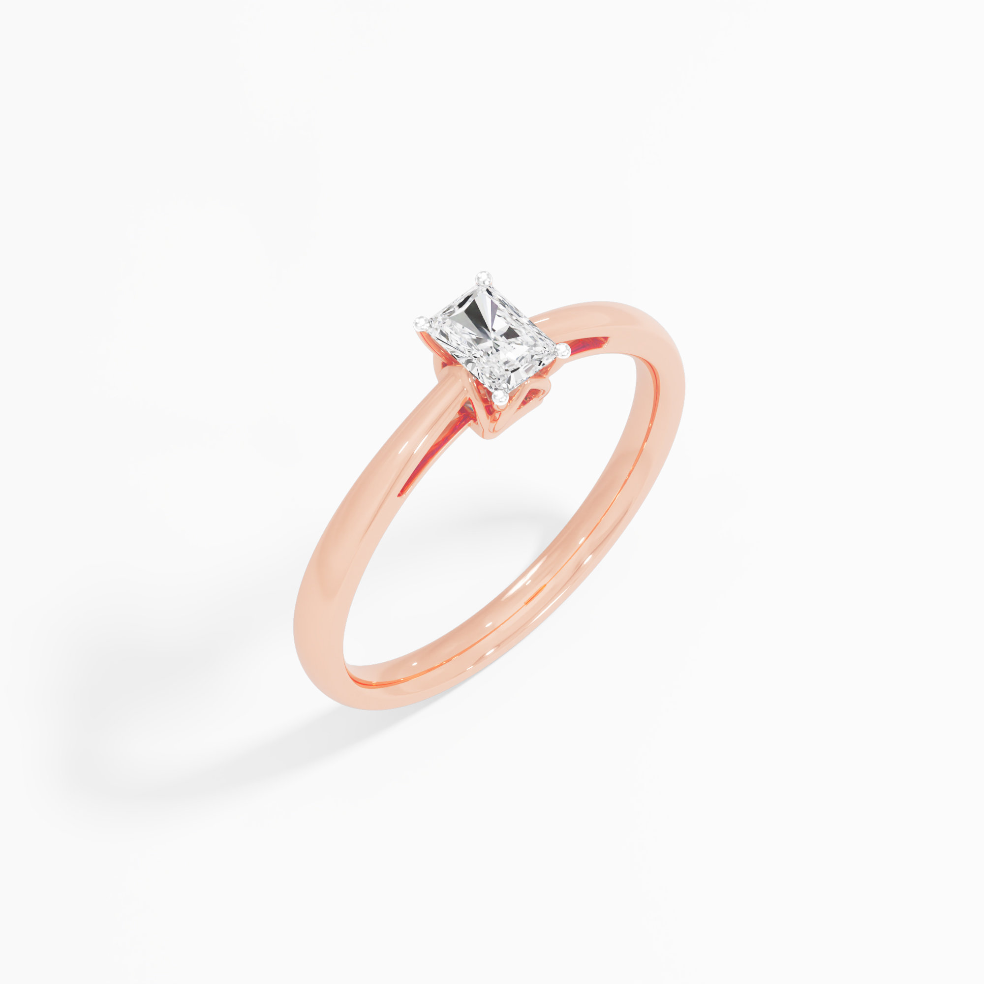 Radiant Solitaire Diamond Ring